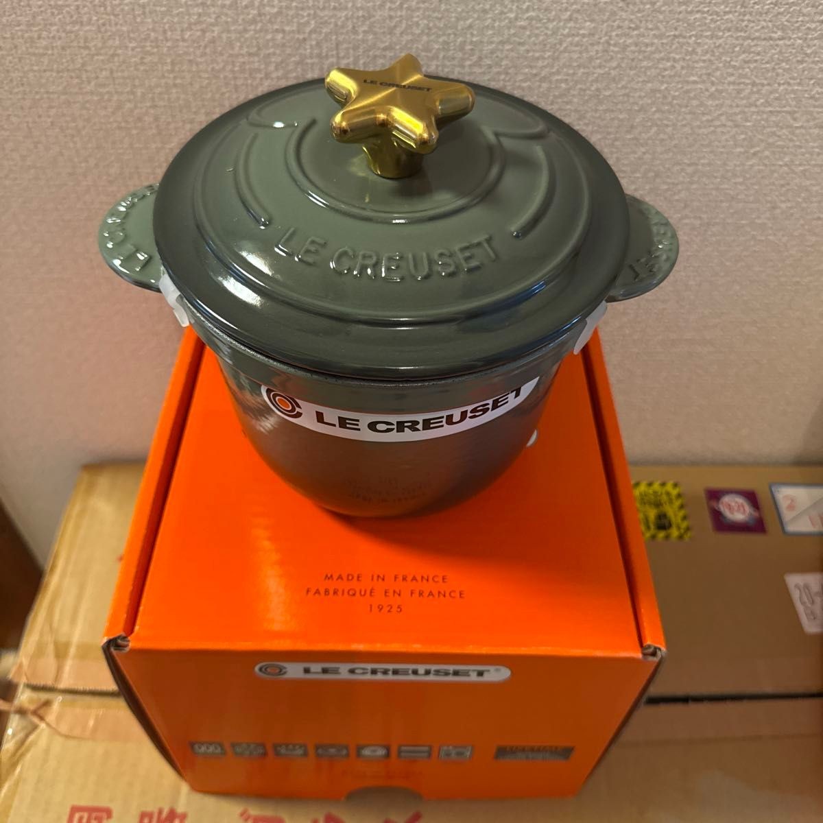 Le Creuset Cocotte Every Mickey Mouse Collaboration 18cm Star Knob Deep Green