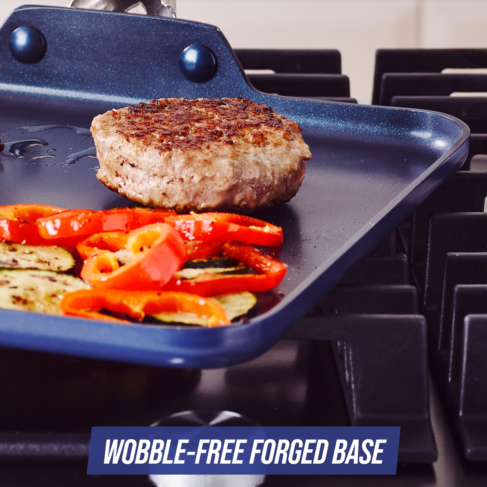 11” Griddle Non Stick Ceramic Coating Diamond-Hard Toxin Free Cooking All Stove