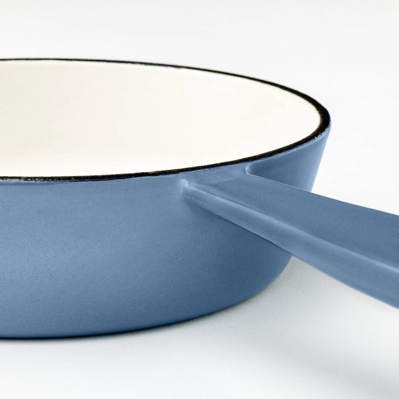 2 NEW Figmint Cast Iron Skillet 6 Inch (Vintage Blue) Enamel Coated