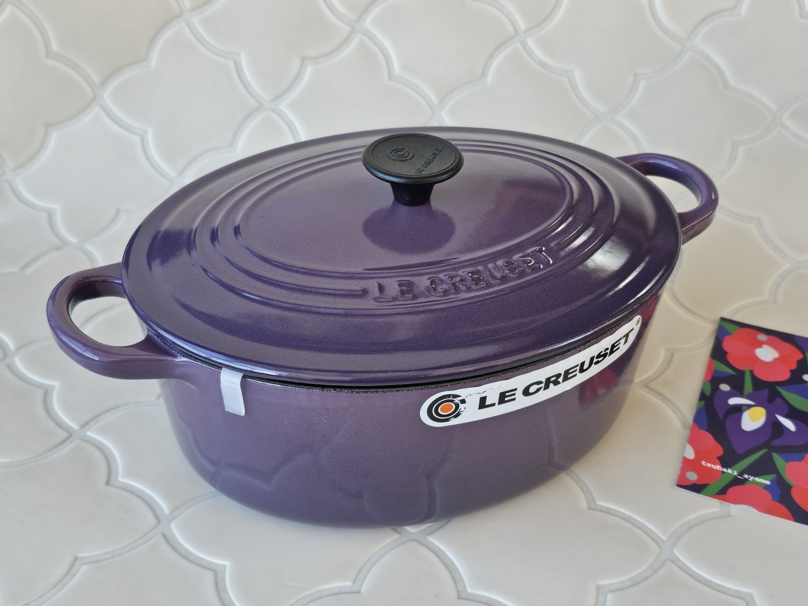 Le Creuset Oval Dutch Oven 25cm 3.5qt Cassis Purple Cast Iron Unused NoBox Scuff