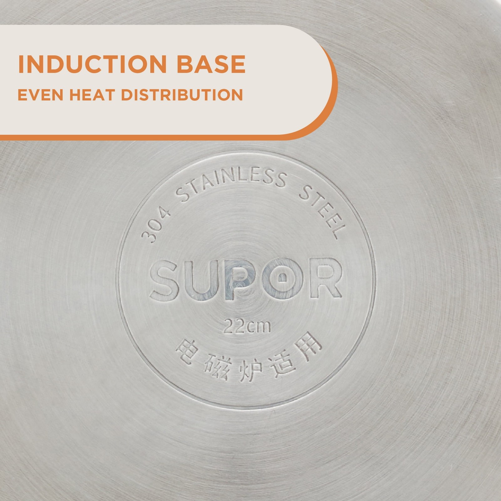 4.3QT Stainless Steel Saucepot with Glass Lid 22cm Saucepan for Soups
