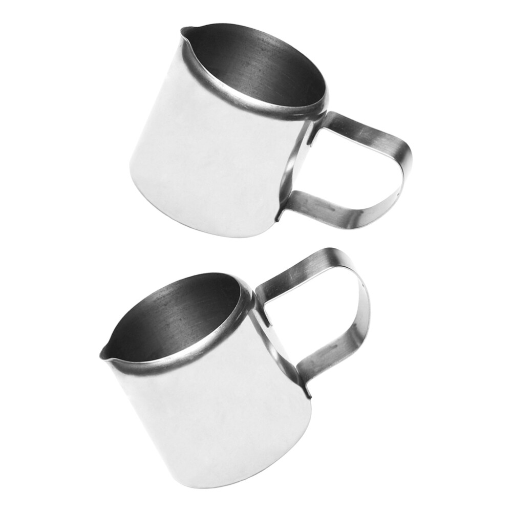 2Pcs Steaming Pitcher Stainless Steel Sauce Jugs Espresso Measuring Cup 57ml US