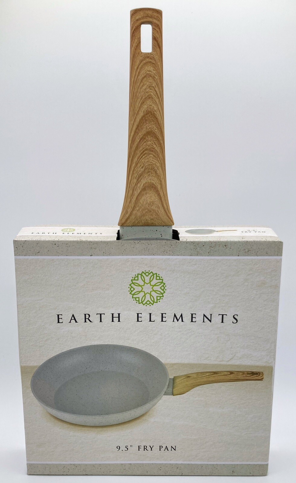Earth Elements 9.5″ Fry Pan Non-Stick Frying Pan Cream w/ Gray Speckle EE24F01