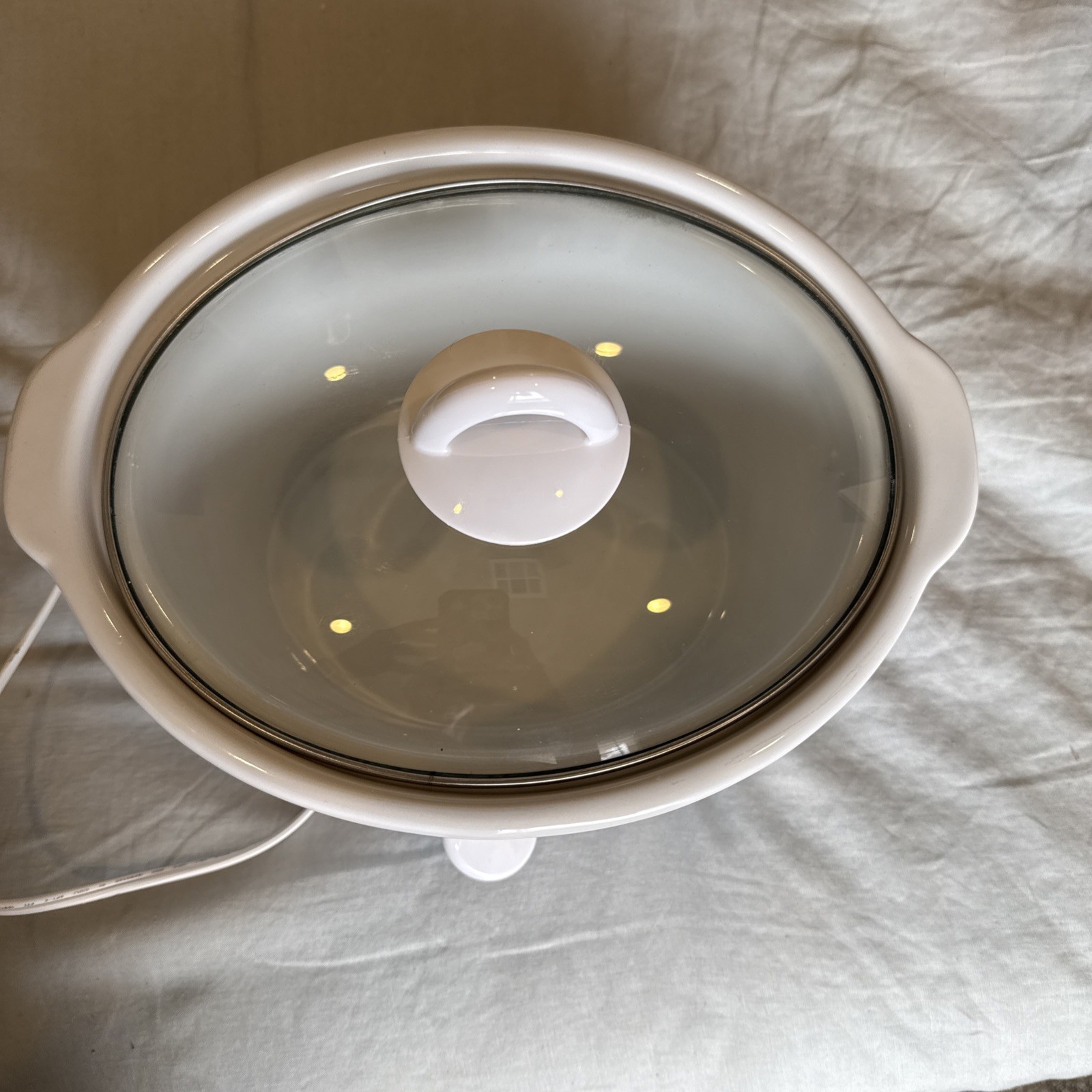 Rival Crock-Pot Stoneware Slow Cooker Oval White 4qt
