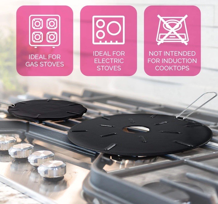 Cast Iron Heat Diffuser for Gas Stove – 2 Sizes Included – 8.25 and 6.75 Inch…