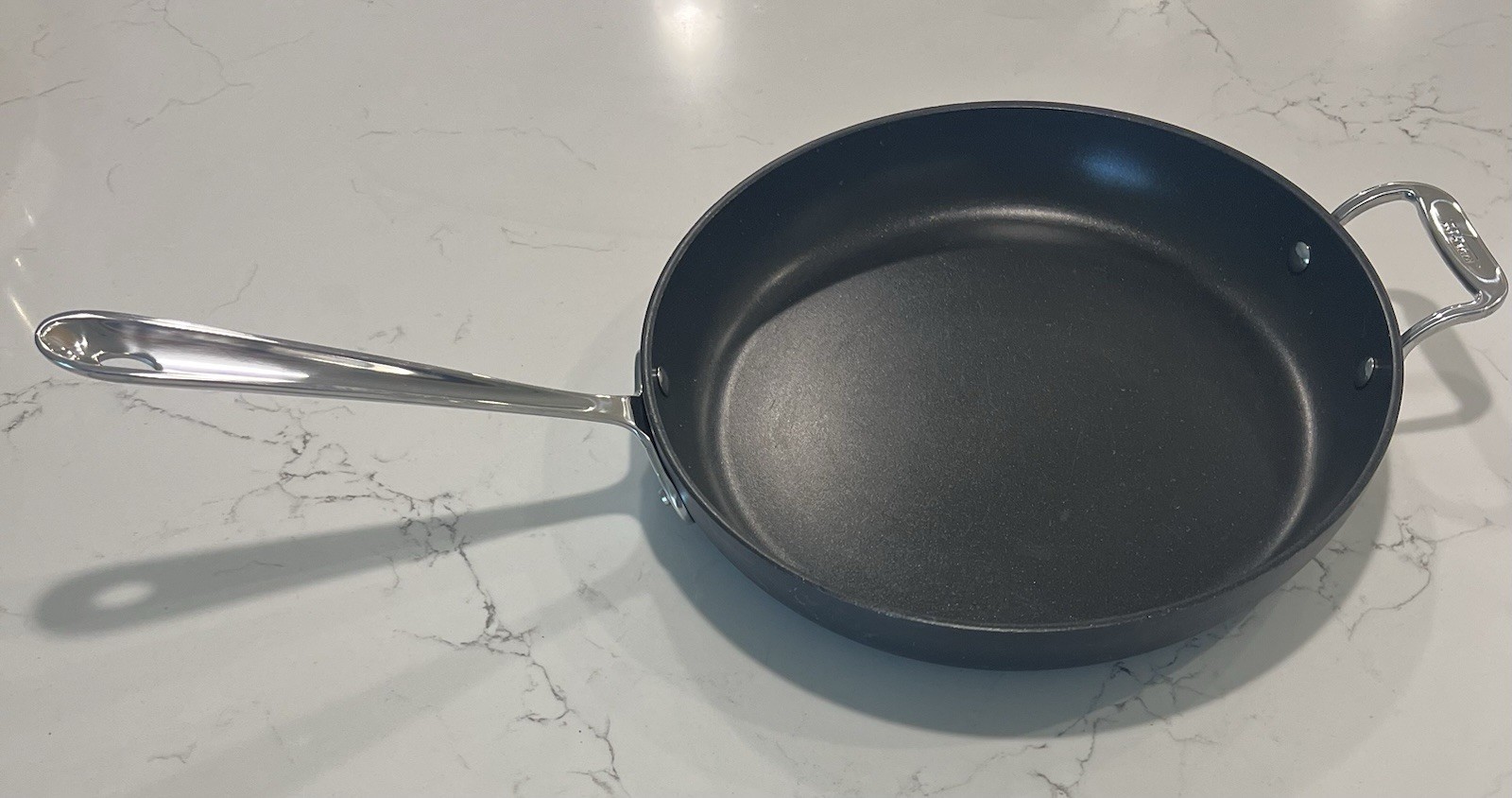 All Clad Nonstick Hard Anodized Stainless 12” Open Pan Skillet Helper Handle