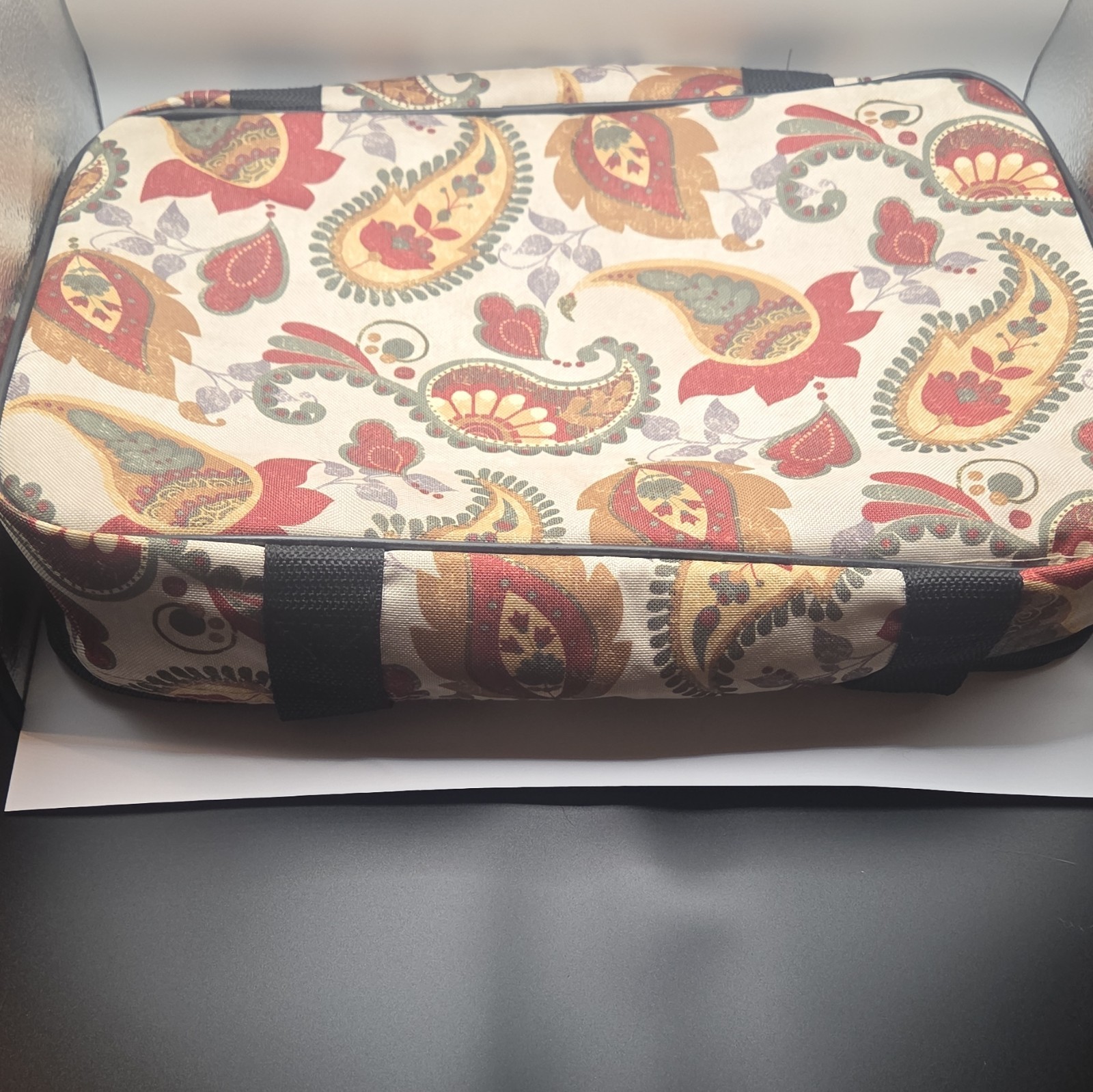 homeessentials Insulated Paisley Lunch Tote Bag with Zipper Fits 13×9 Dish