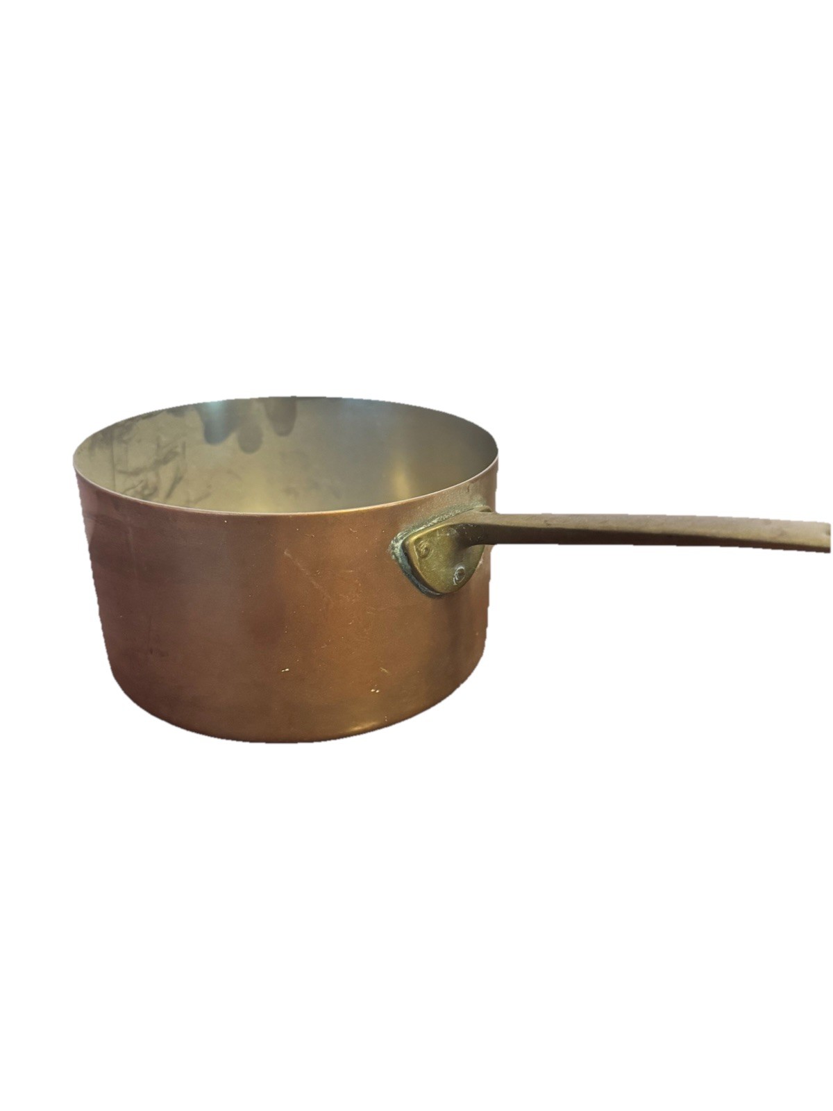 Copper Saucepan Cooking Pot w/ Long Handle, Round, Gas & Electric Compatible