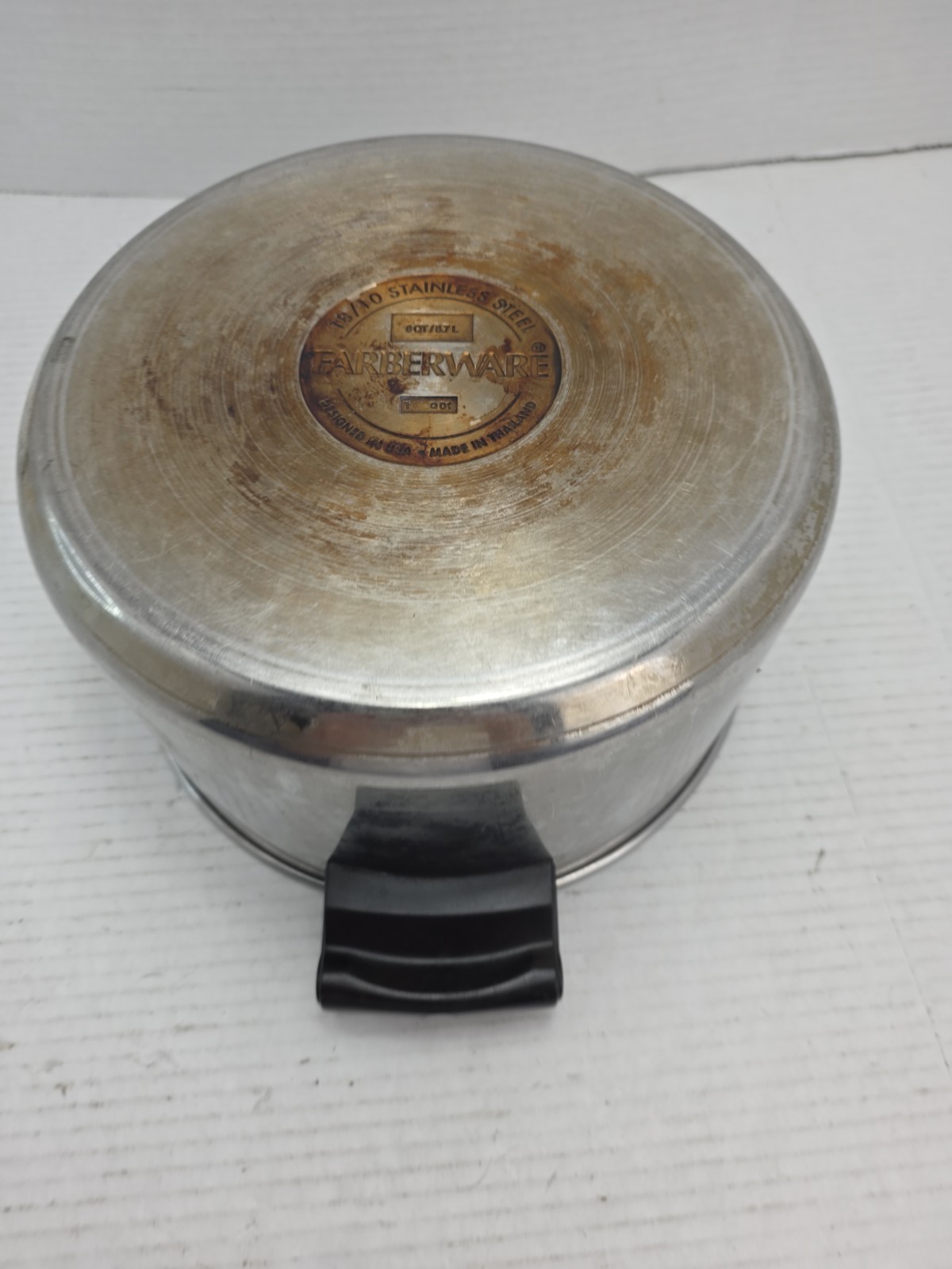 Farberware Stainless Steel 6 Quart Stock Pot No Lid Impact Bonded Vintage USA