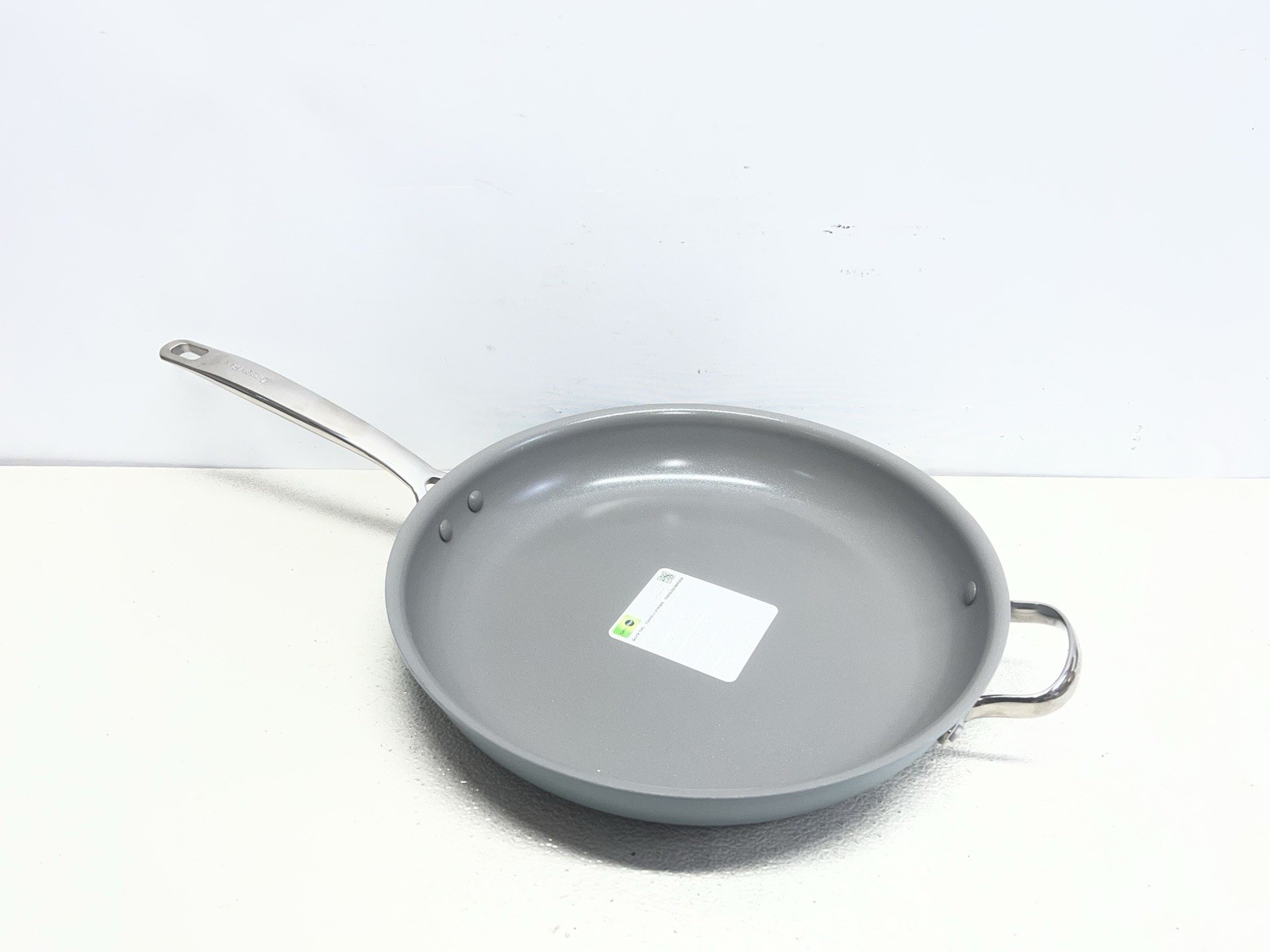 GreenPan The Big Fry 14” Pan with Helper Handle – Blue –