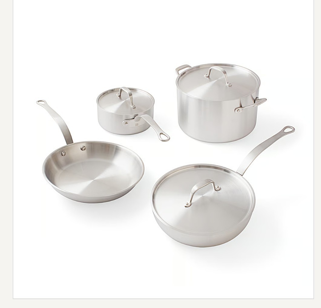 Sardel ×Daniel Boulud 7pc Stainless Steel Clad Cookware Set NEW In Box Free Ship