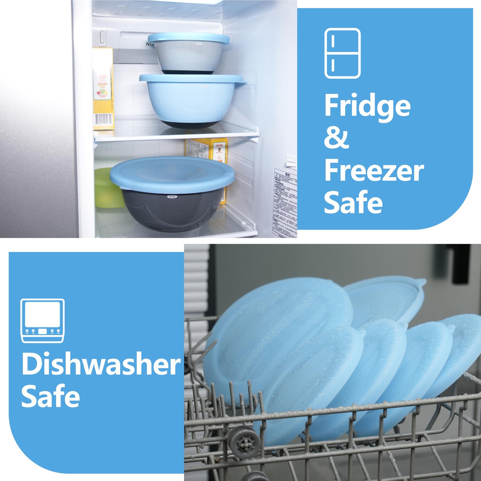 PUREKRA 3 Pack Silicone Replacement Lids for OXO 1.5Quart, 3Quart & 5Quart Go…