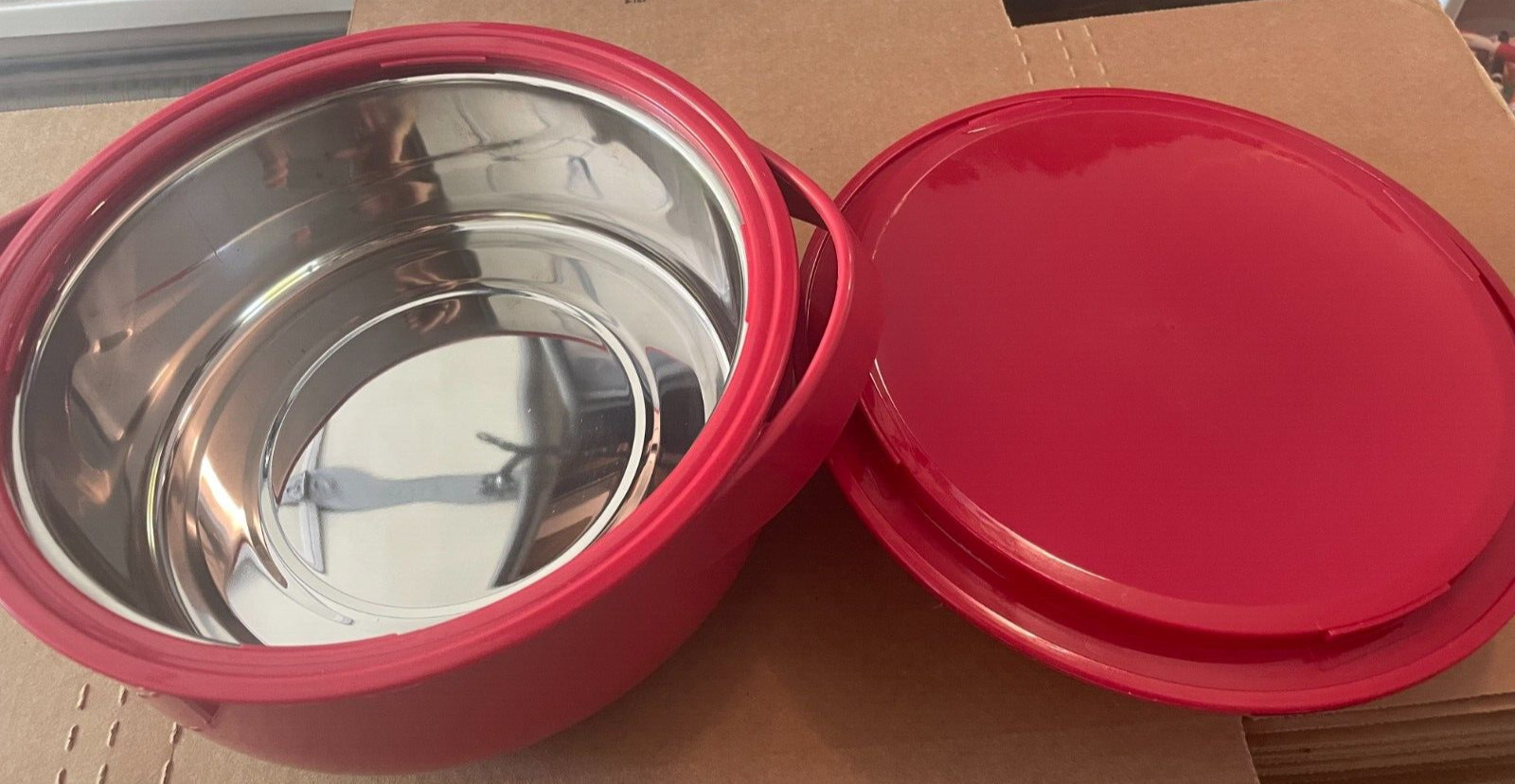 MILTON Microwow 2500 Insulated Microwave Casserole Dish RED As Seen On TV