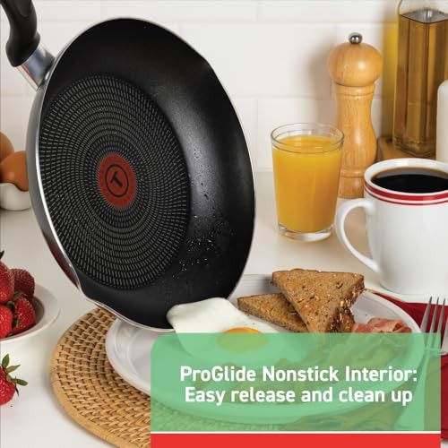 T-fal Specialty 3 PC Initiatives Nonstick Inside and Out, 8″, 9.5″, 11″, Black