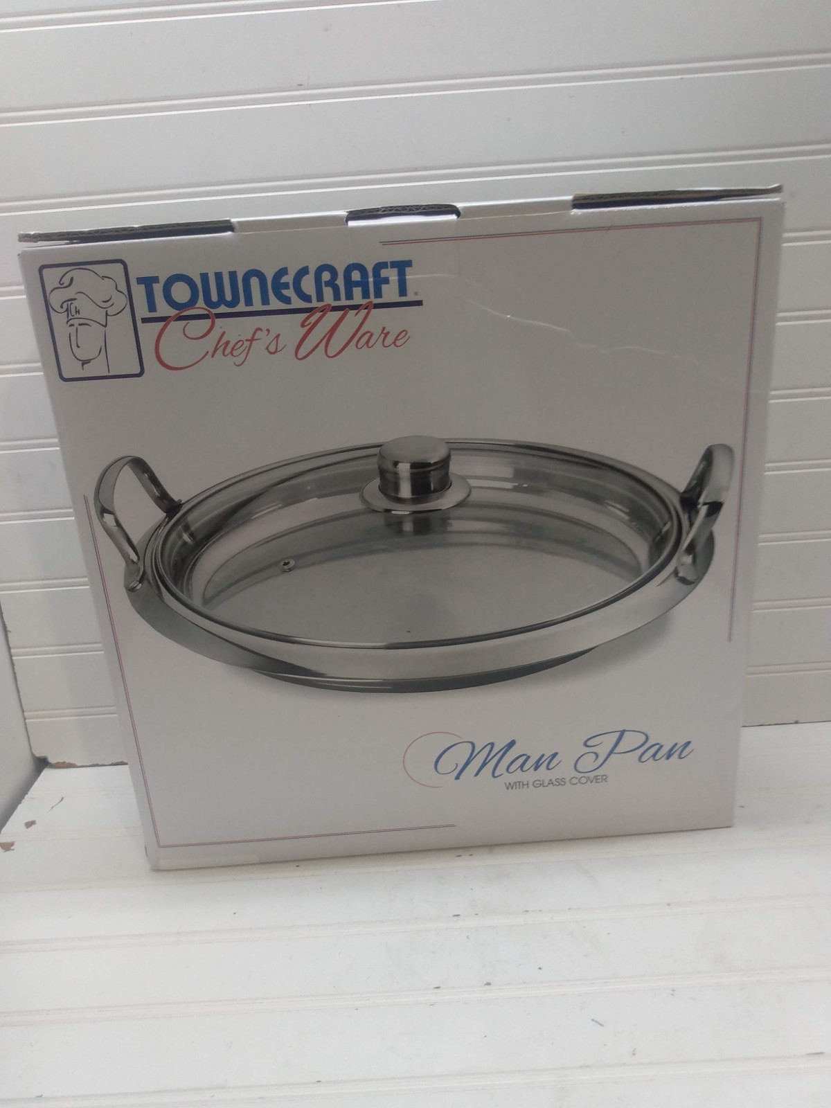 Chef’s Ware Townecraft 12″ Skillet Stainless Frying Pan Serving Dish & Glass Lid