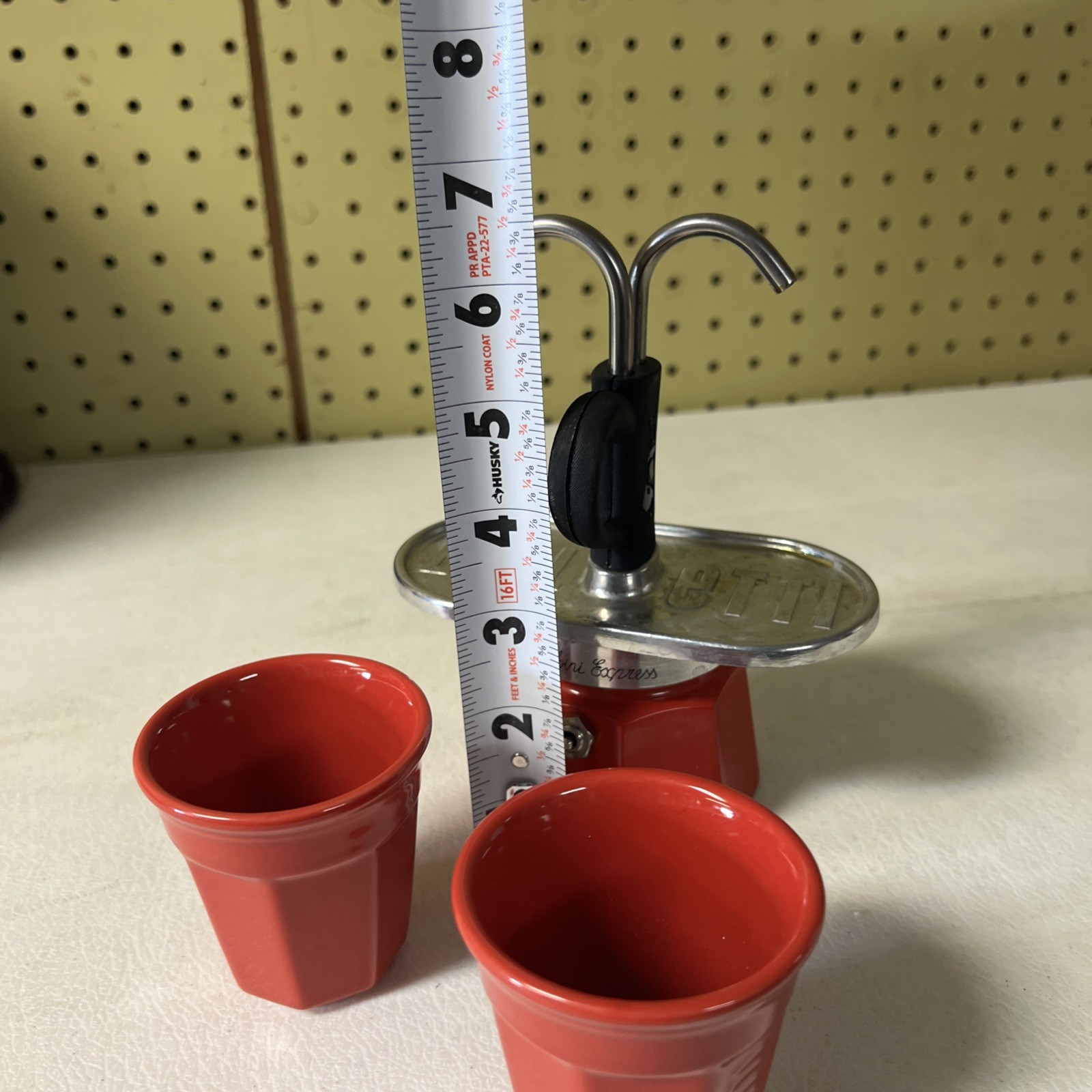 Bialetti Set Mini Express 2 Cups capacity plus 2 Bicchierini – Red ceramic cups