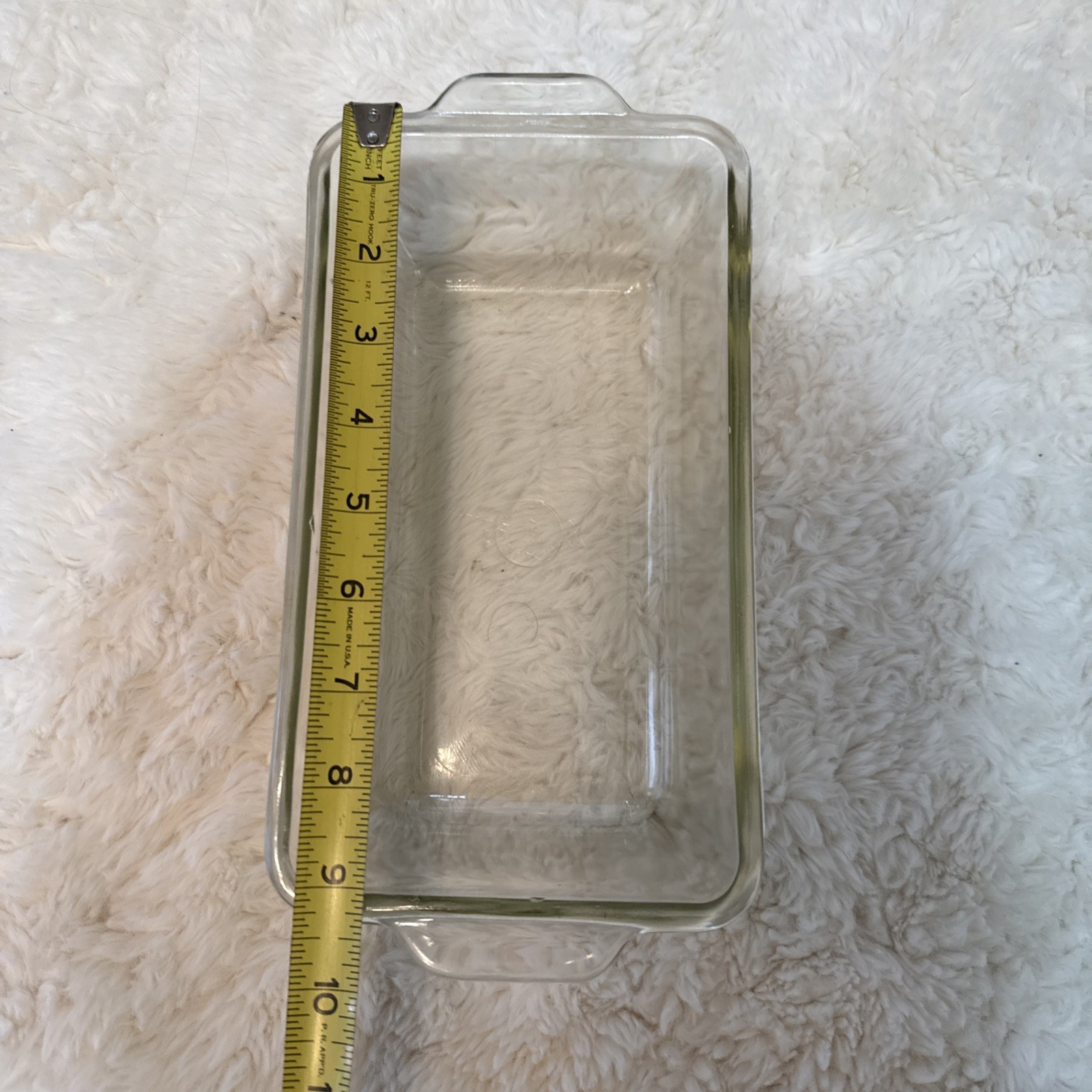 Vintage Pyrex Glass Loaf Pan Baking Dish #212 9X5X2.5 inches