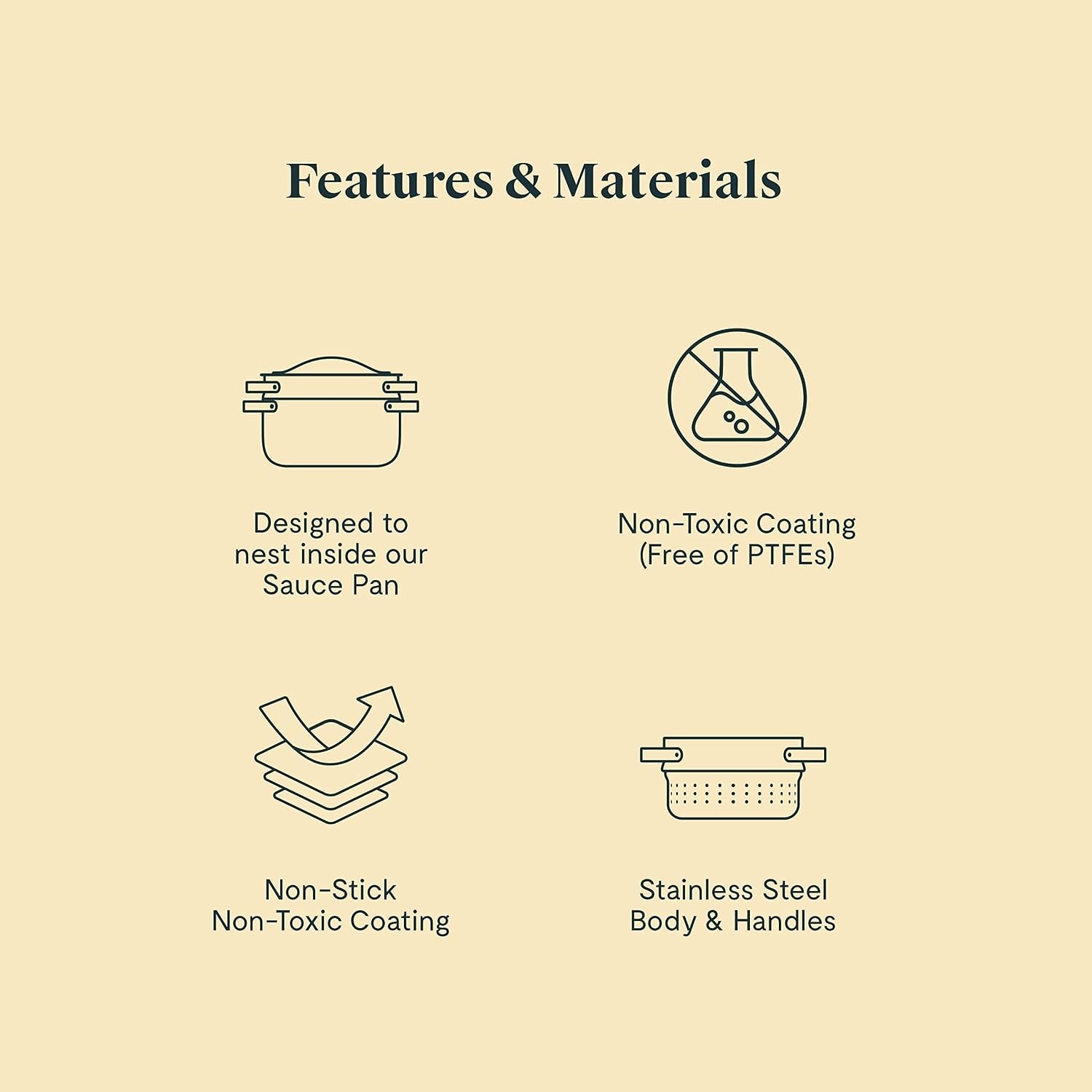 Steamer – Stainless Steel Steamer with Handles – Non Stick, Non Toxic Coating…