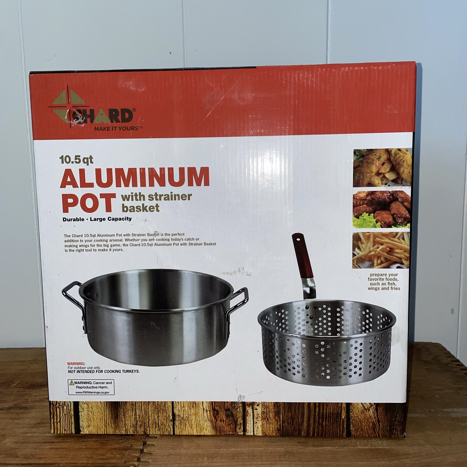 Fba12 Aluminum Stock Pot With Strainer Basket 10.5 Quart Grey