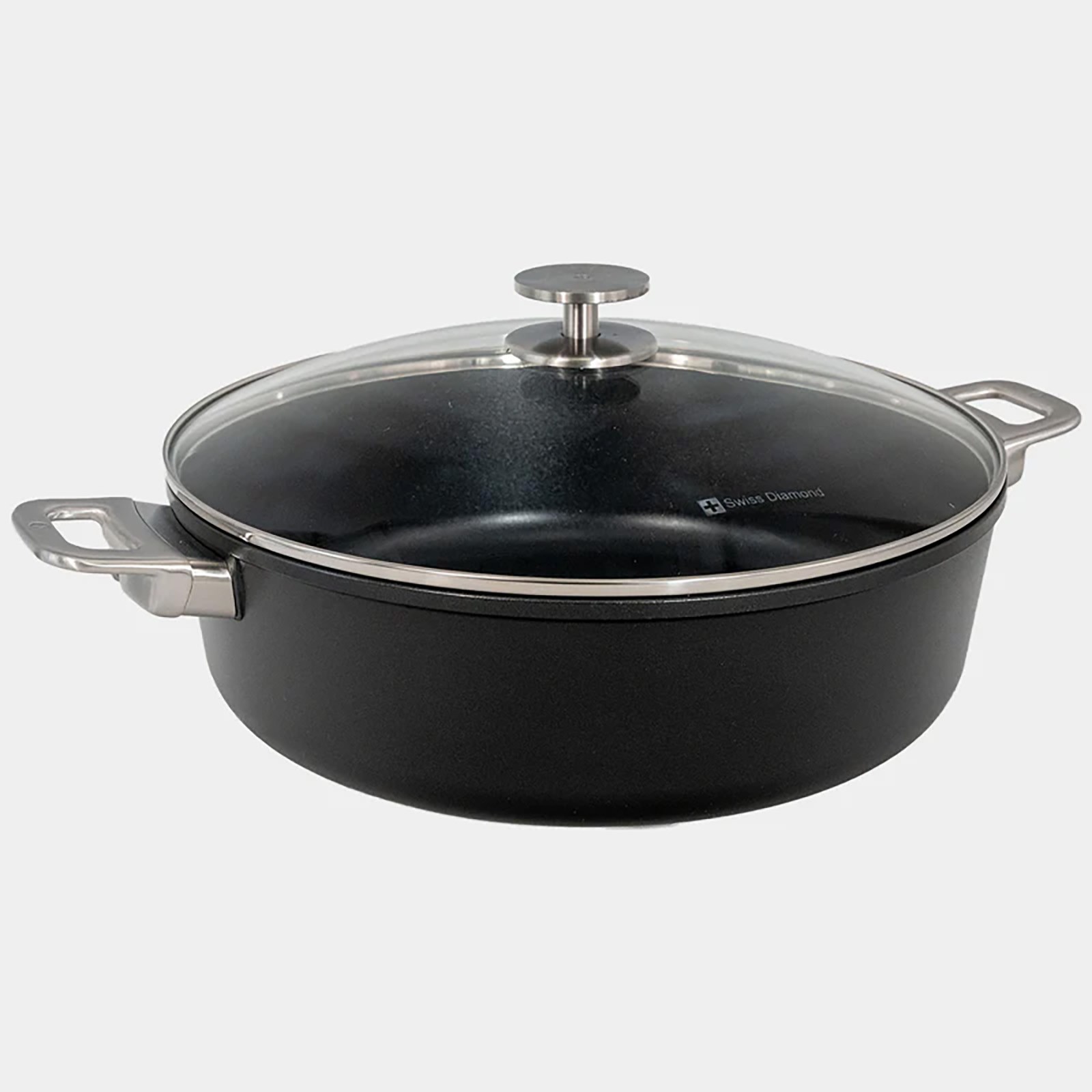 Swiss Diamond CHD Nonstick Braiser with Glass Lid, 7.2 qt