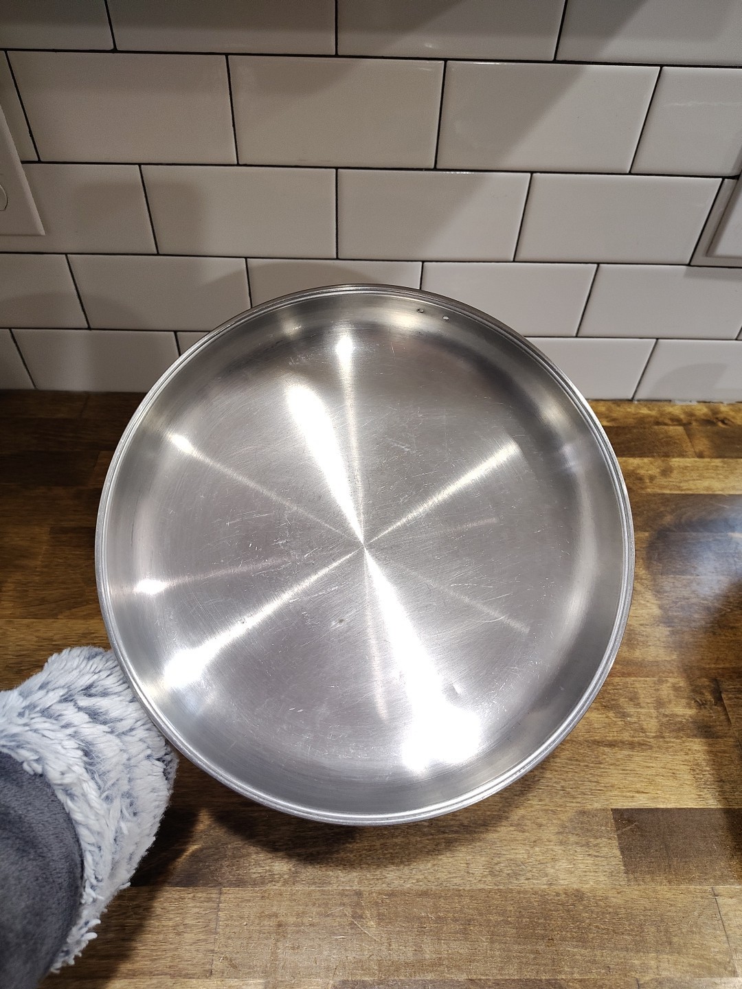 Vintage Belgique Stainless Steel Vented Lid ONLY 10.5″ Diameter Belgium
