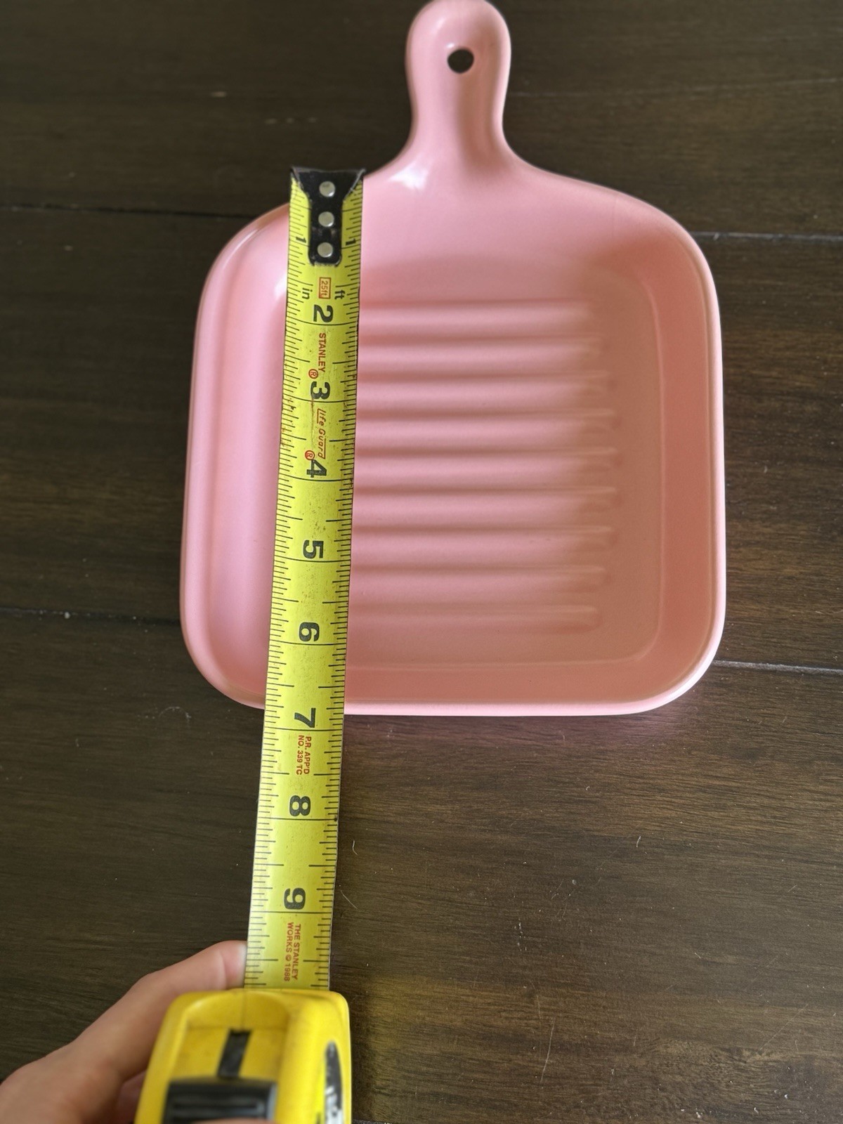 Square Griddle Pan W Handle Lot Oven & Microwave Safe Serve Ware Set Pink Decor