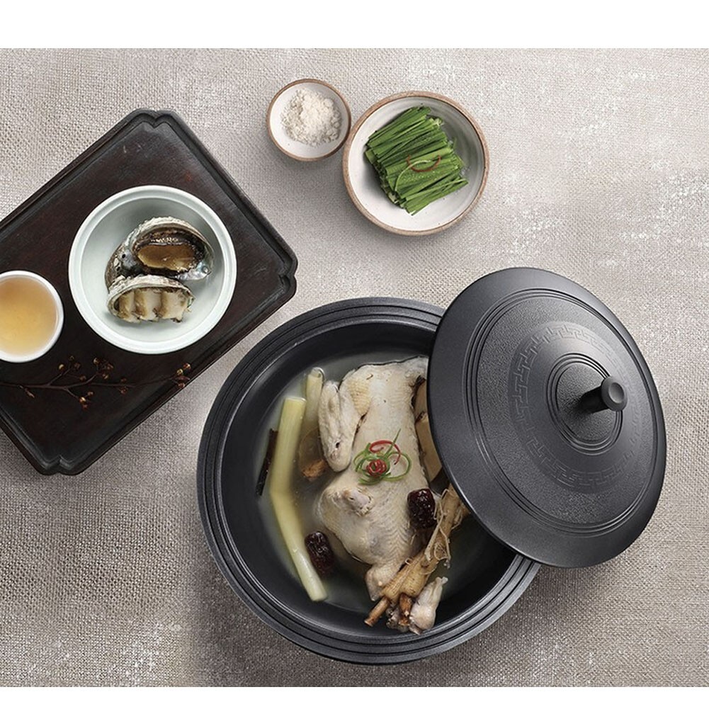 Gamasot IH Induction Titanium Ceramic Aluminum Korean Traditional Pot 9.4 inch
