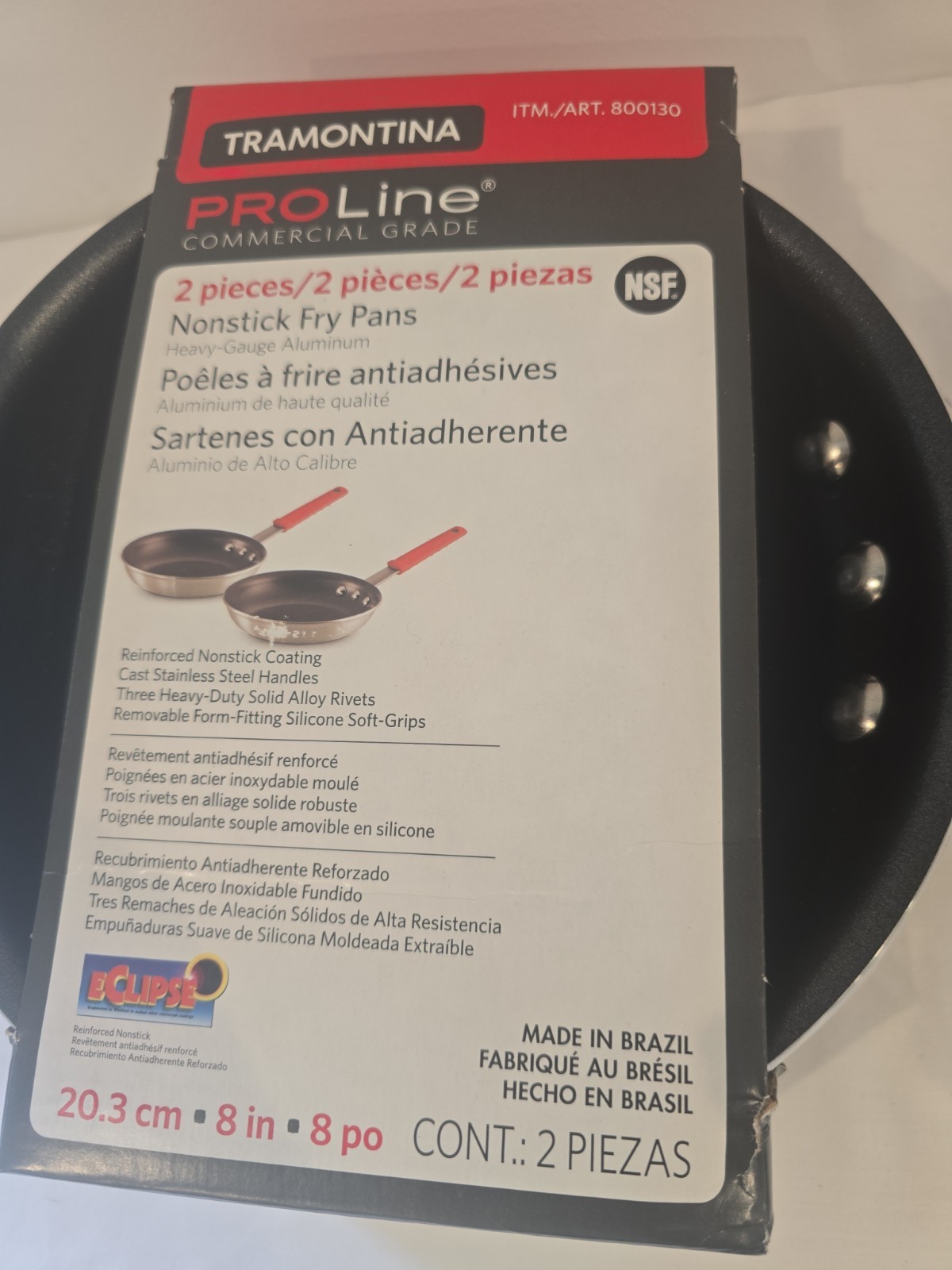 Tramontina PROLine Commercial Grade Nonstick Fry Pan Set 2 Pc 8 in