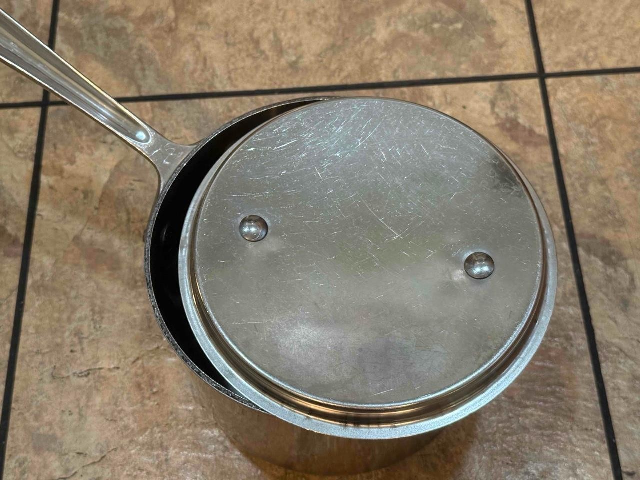 All Clad 2 Qt Quart Saucepan Pot Stainless Steel Usa 6” X 4.5” Tall With Lid