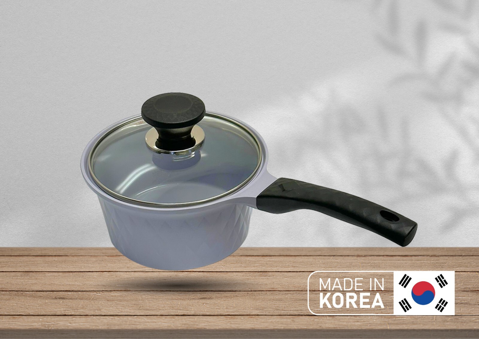 2.1 QT Ceramic Sauce Pot with Lid, 7” Cooking Pot With Lid, MADE IN KOREA
