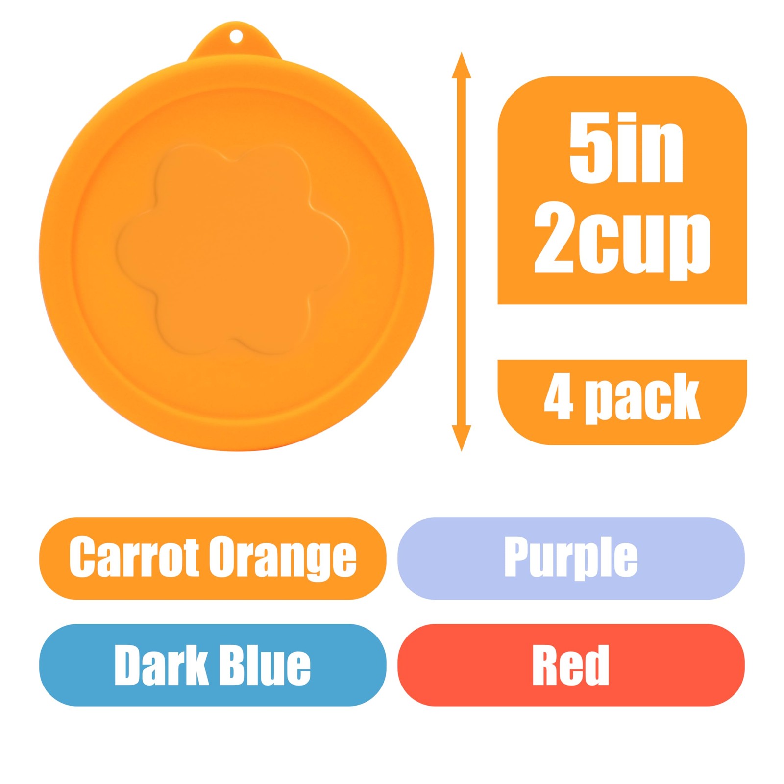 2 Cup Silicone Replacement Lids Storage Cover for Pyrex 7200-PC and Anchor Hocki