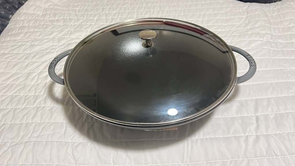 Staub Cast Iron 14.5-inch, Wok, Gray Graphite