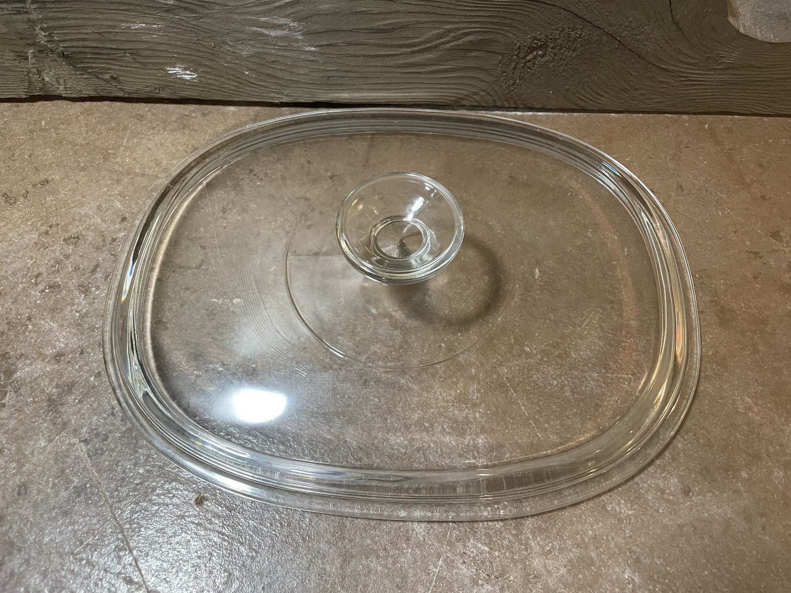 Pyrex DC 1 1/2-C Clear Glass Vintage Lid Replacement 11 x 8.75 inches
