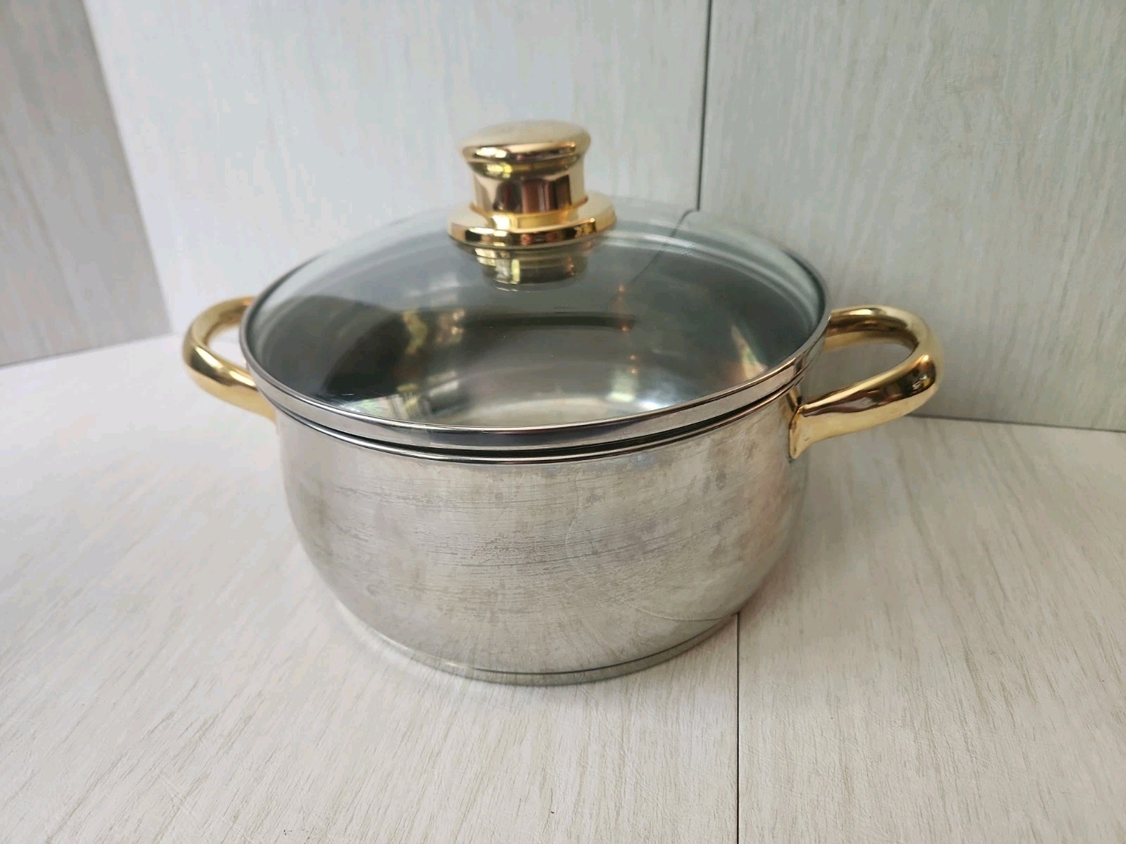 Cuisine Cookware Command Performance Gold 3 Quart Stainless 18/10 With Lid