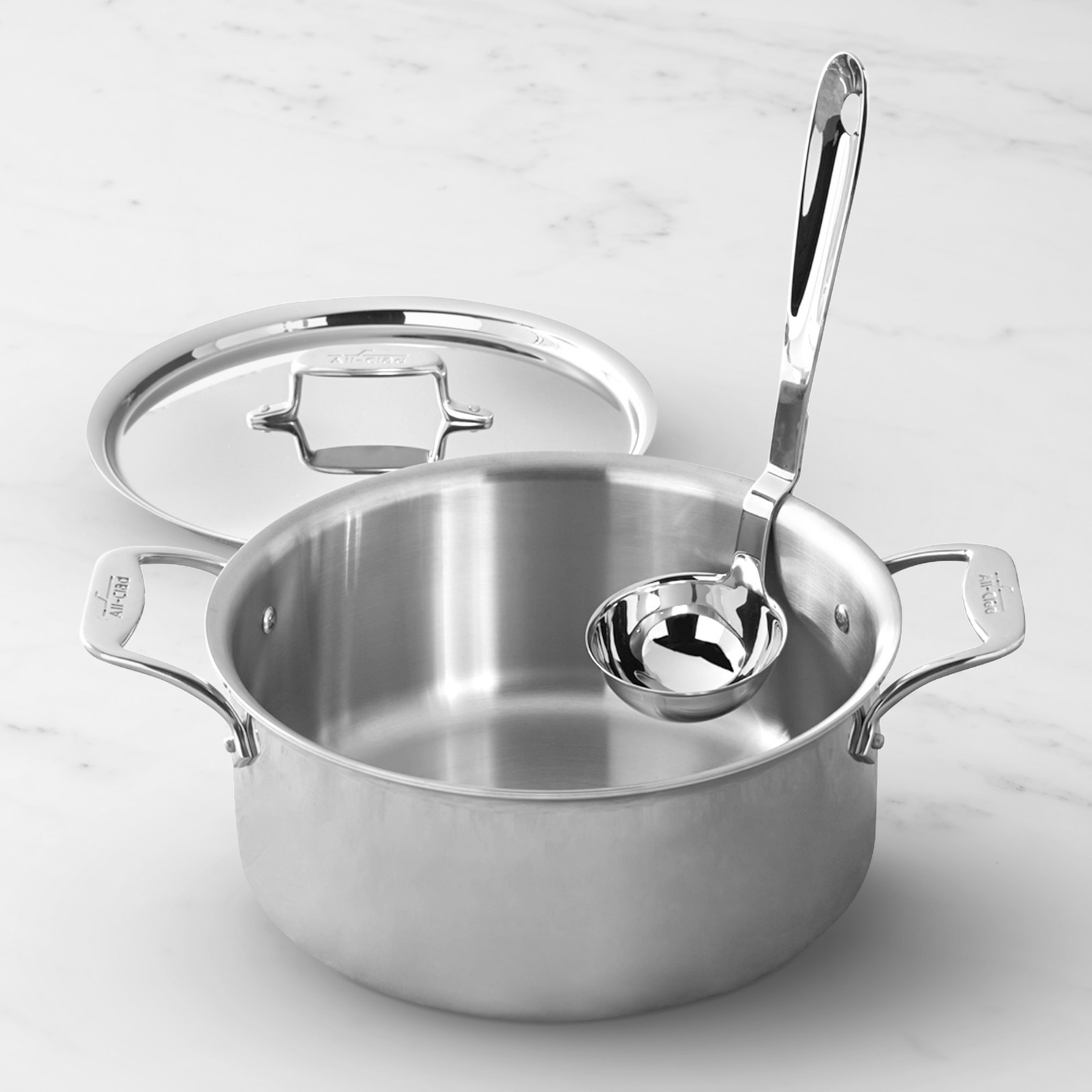 All-Clad D5 Stainless-Steel Ultimate Soup Pot with Ladle, 6-Qt