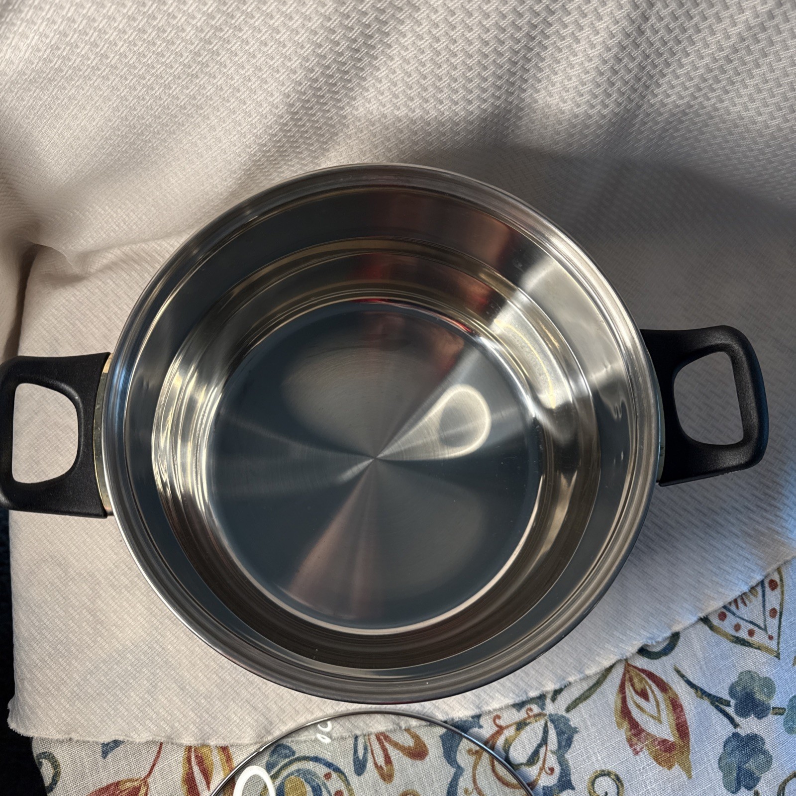 Vintage Master Chef 18/10 Stainless Steel Stockpot Lid 24K Gold Trim 5 Quart Qt