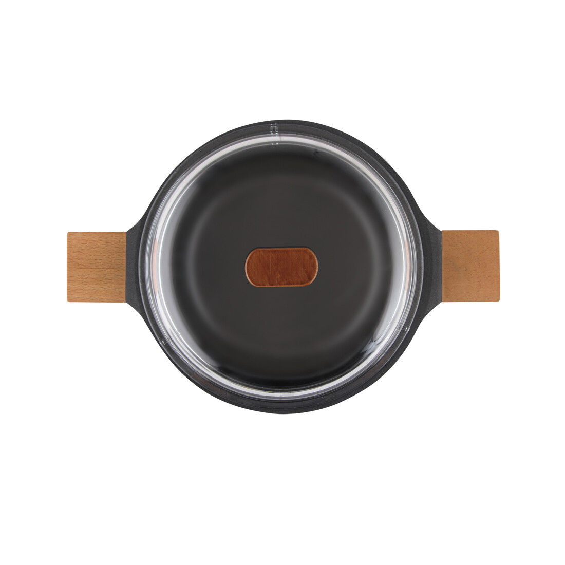 Wonderchef Die Cast Aluminum Casserole with Lid and Wooden Handle, 20cm, 24cm