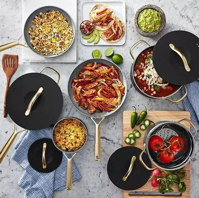 Member’s Mark 11-Piece Modern Ceramic Cookware Set-Black
