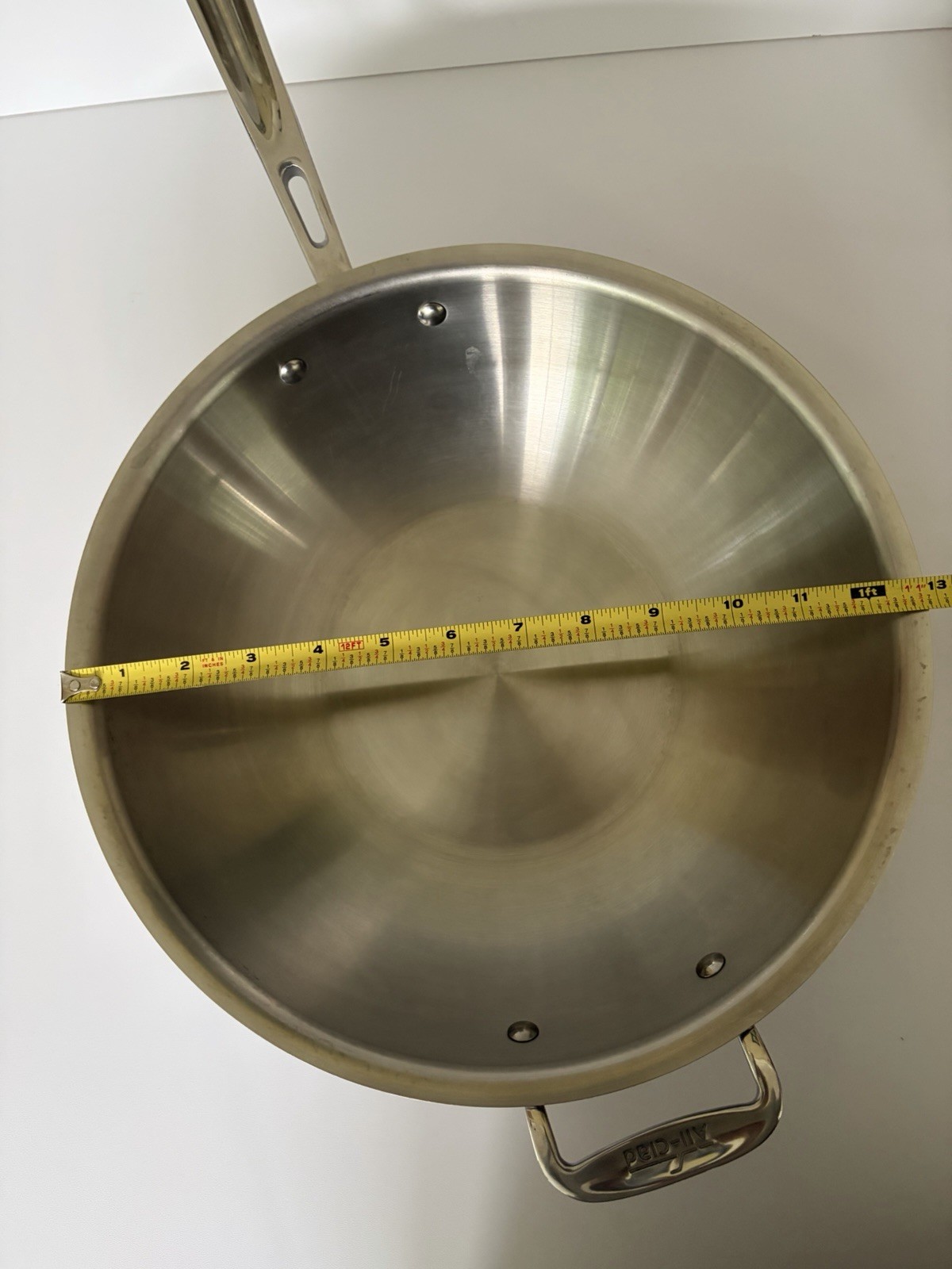 All Clad Metalcrafters Copper Core 12” 4 Qt Saucier Pan + Dome Cover EUC!