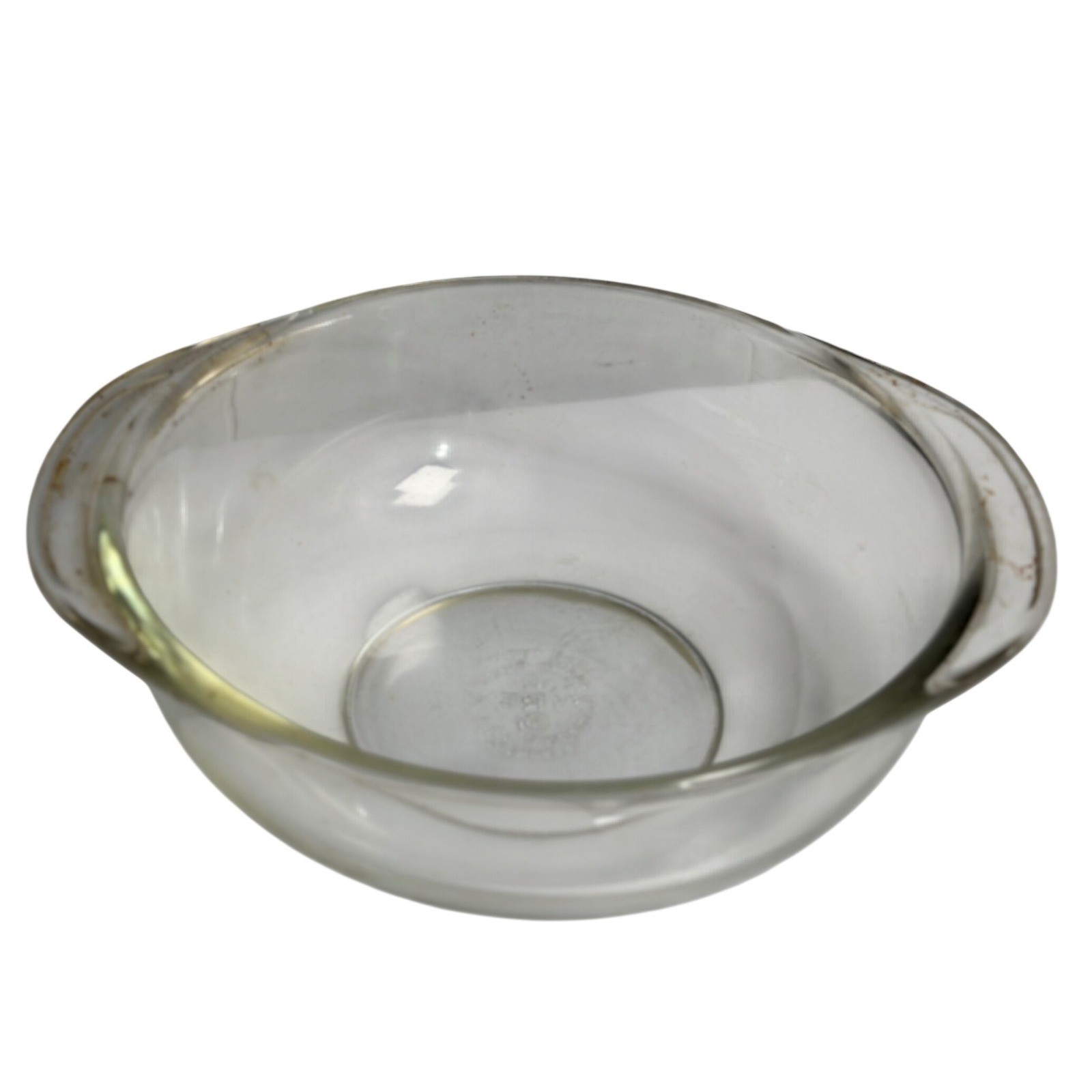 VTG Pyrex Casserole Dish Clear Glass Round 023 1 1/2 QT Ovenware Made In USA