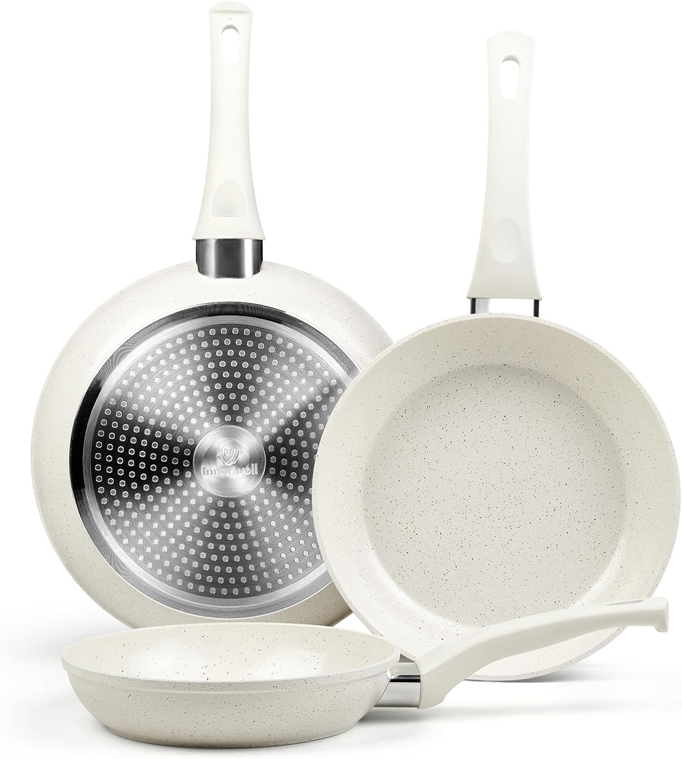 Ceramic Frying Pan Set with Lids – Non Stick Frying Pan with Lids