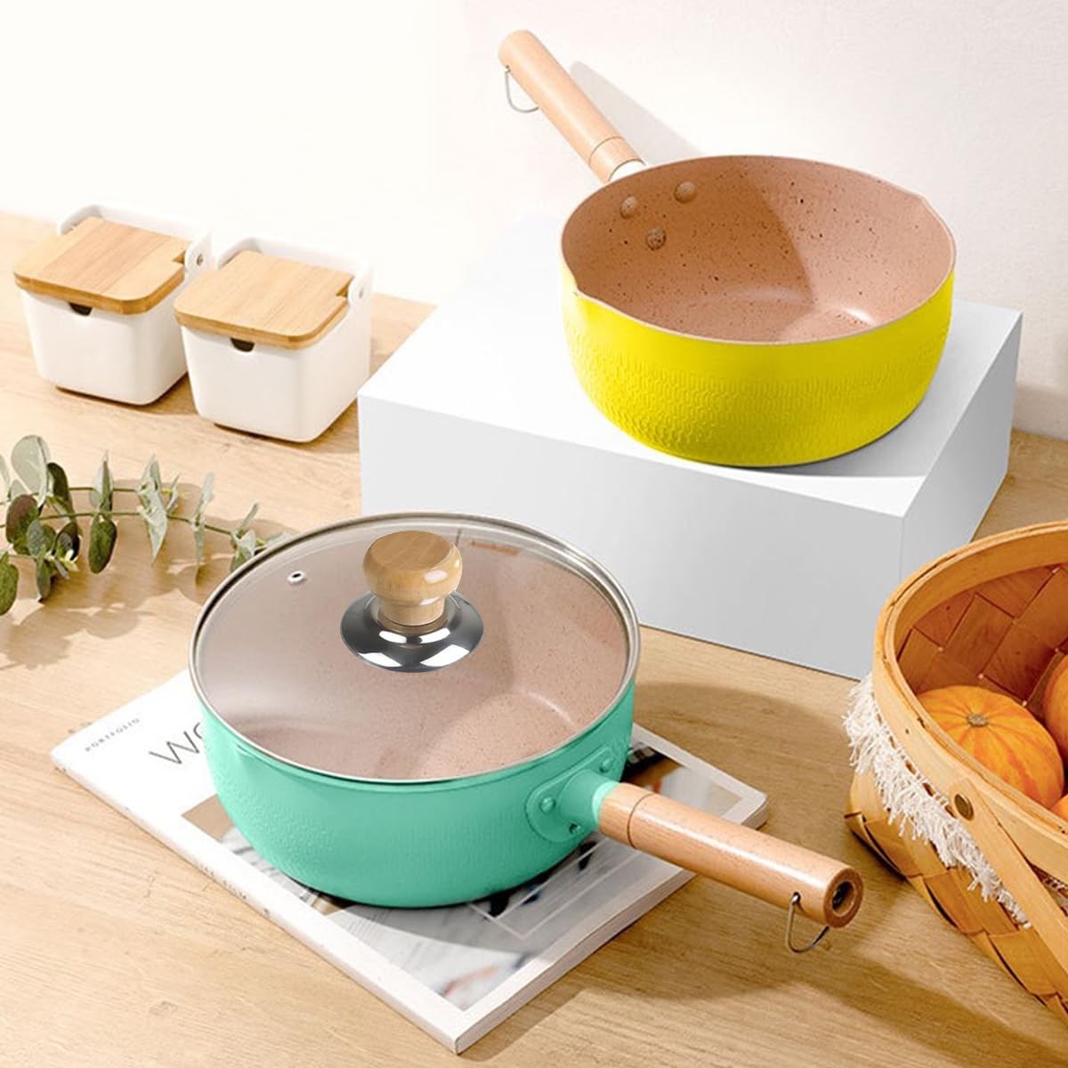 2 Pcs Universal Wooden Pot Lid Knob Replacement Handle Kitchen Cookware Pan