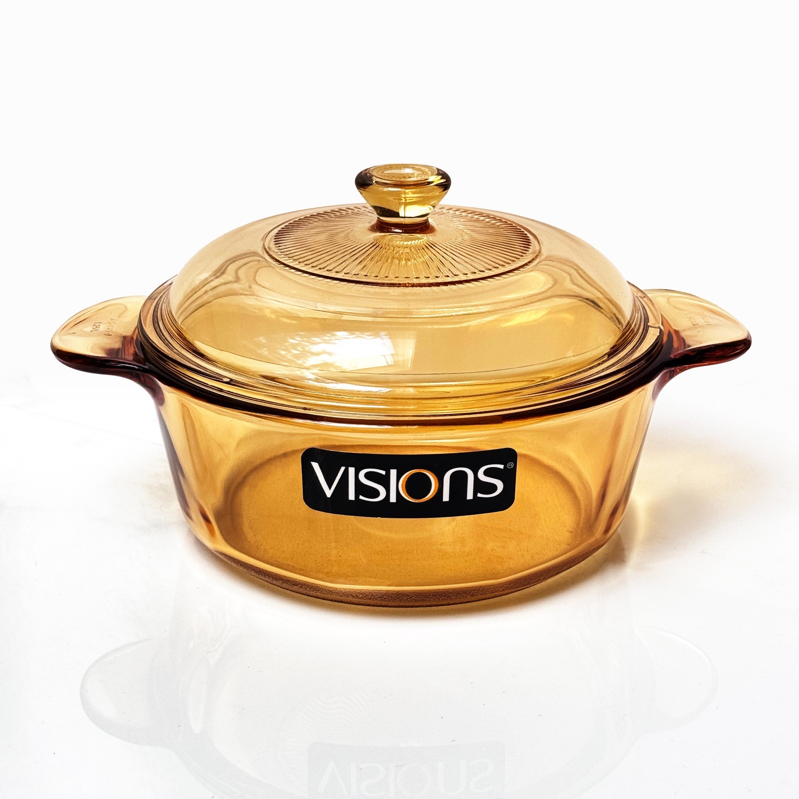 Visions Amber Yellow Pots Made in France w/Lids NEW 0.8L & 1.25L sold individual