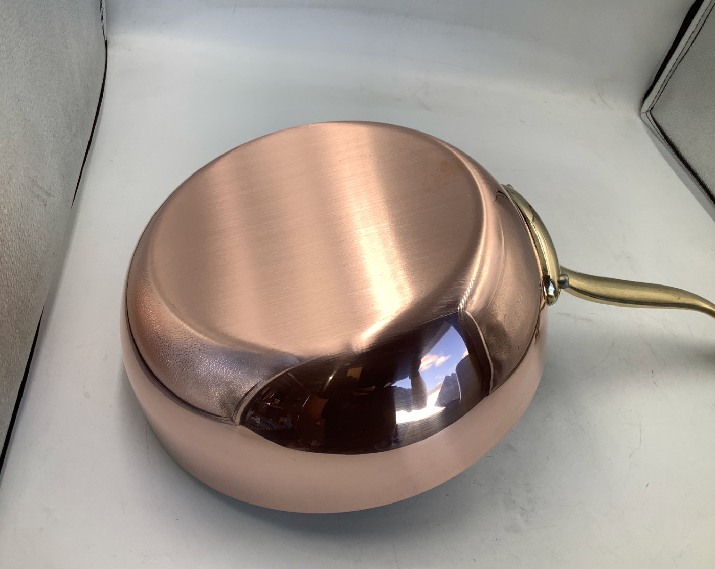 Mauviel M’Heritage 200 B 2mm Polished Copper & Stainless Steel Chef Pan, 3.7-qt
