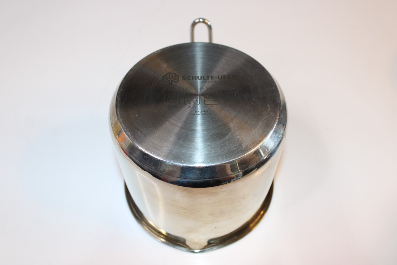 SCHULTE-UFER Stainless Milk Pan Boiler Pot w/Handle ROMANA 1.5QT Measured EUC