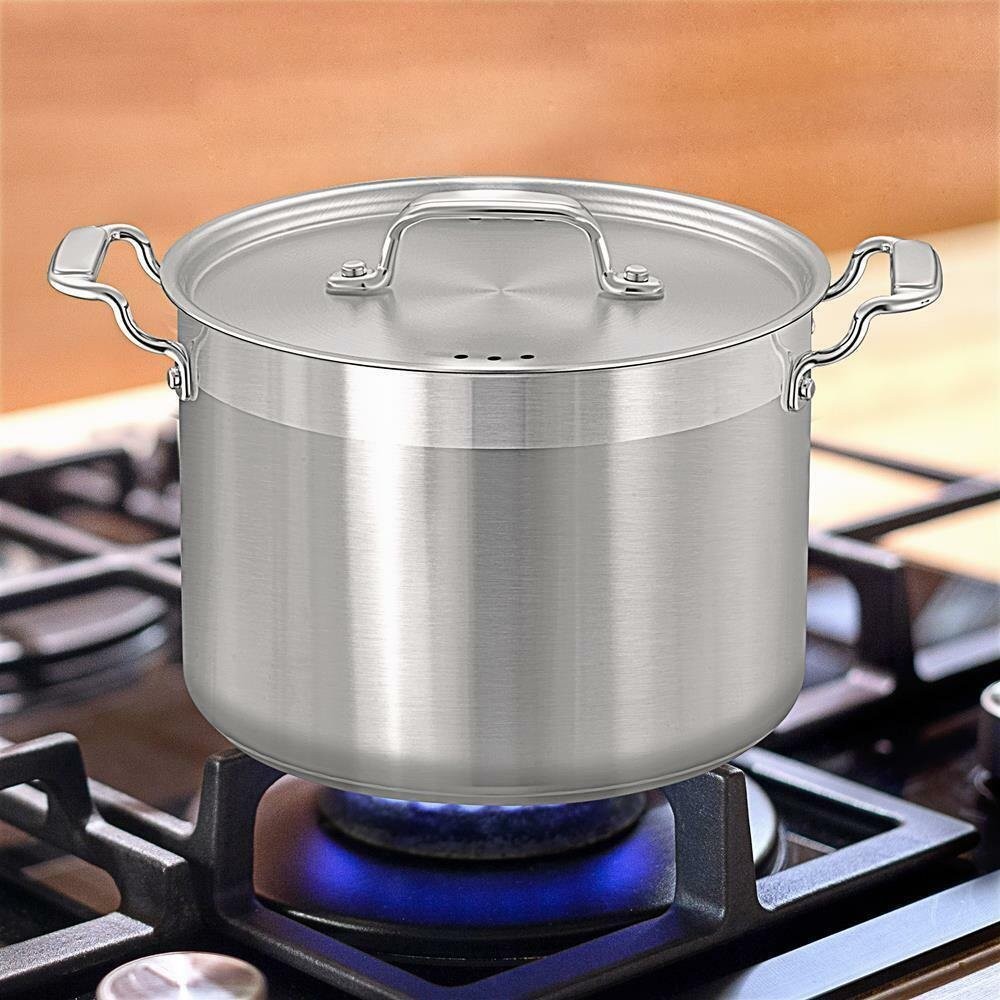 NutriChef 8QT Non-toxic Stainless Steel Stockpot, Heavy-Duty Induction Pot