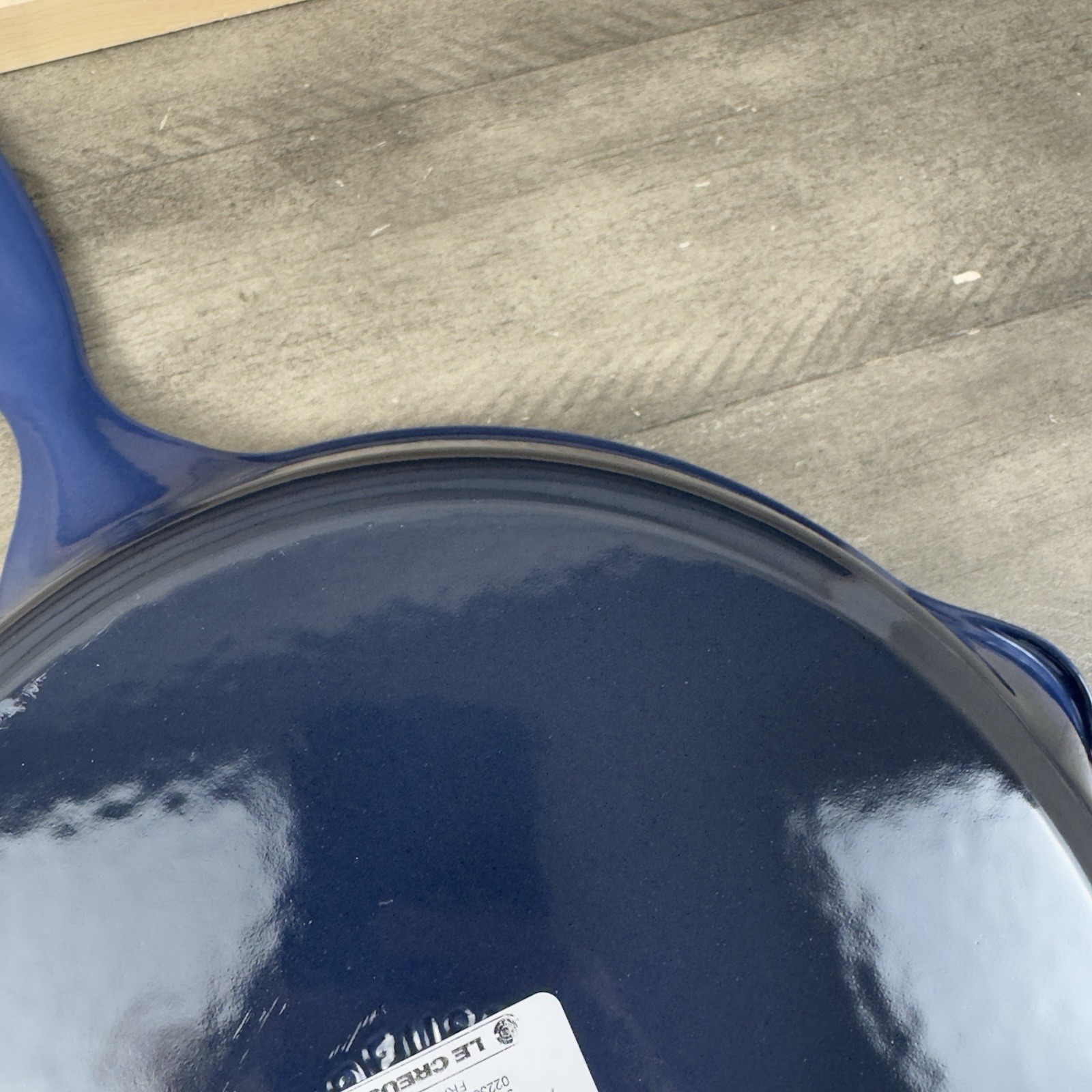 Le Creuset Signature Enameled Cast Iron Deep Skillet 10 1/4” Lapis Scuffed Read