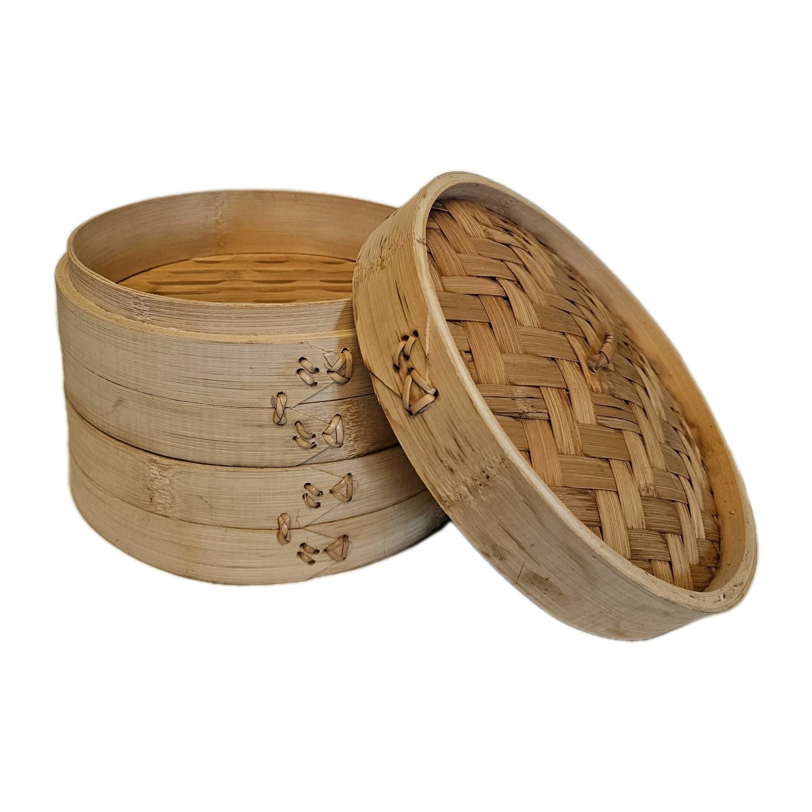 Joyce Chen 2-Tier Bamboo Steamer Baskets Asian Food Cooking 8″