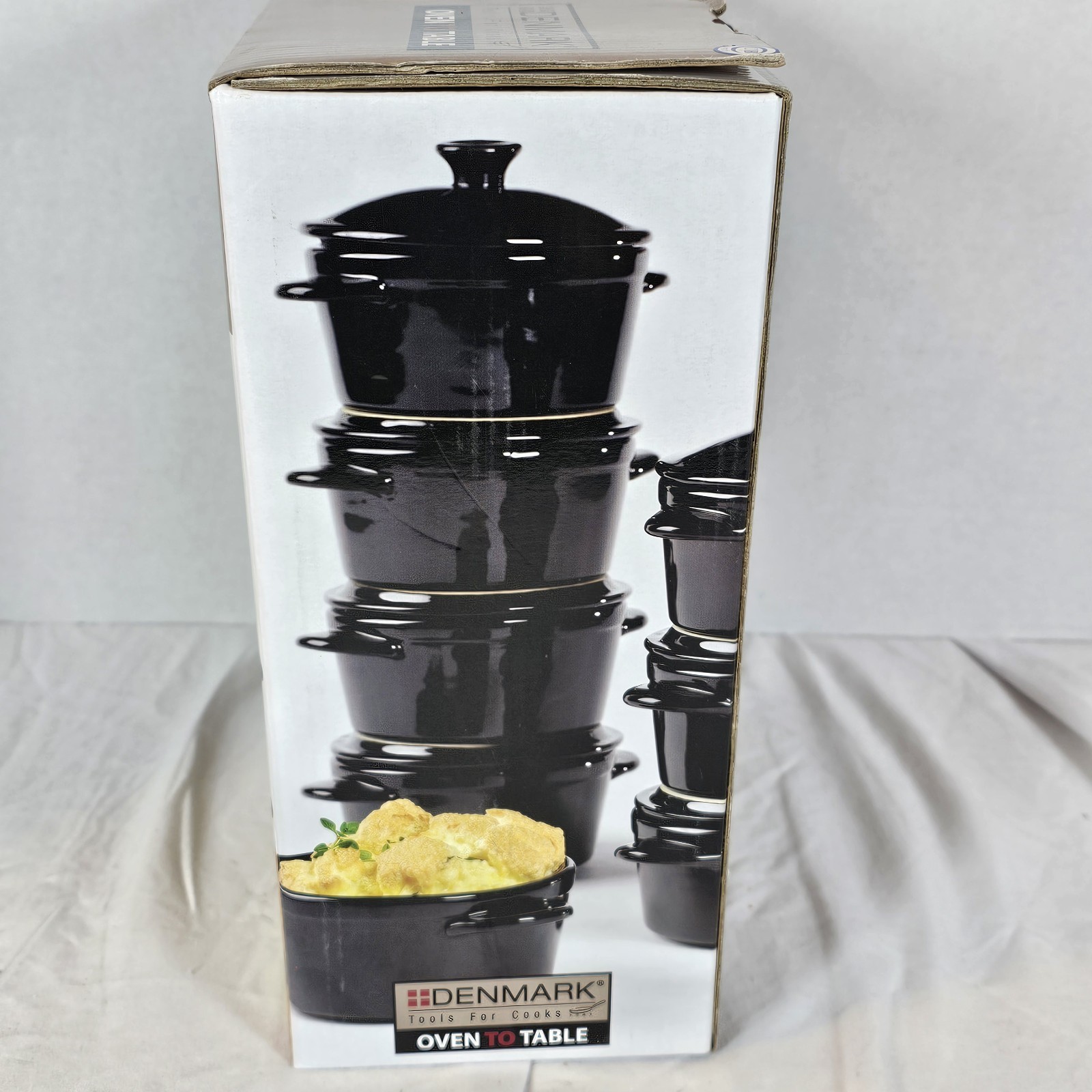 Denmark Tools For Cooks Oven To Table Set 8 Glazed 10oz Stoneware Cocottes BLACK
