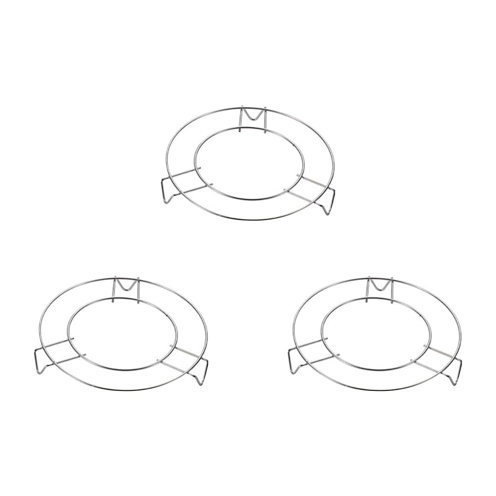 3 Pcs 5 Inch Stainless Steel Trivet Steaming Rack Stand Small Round Steamer R…